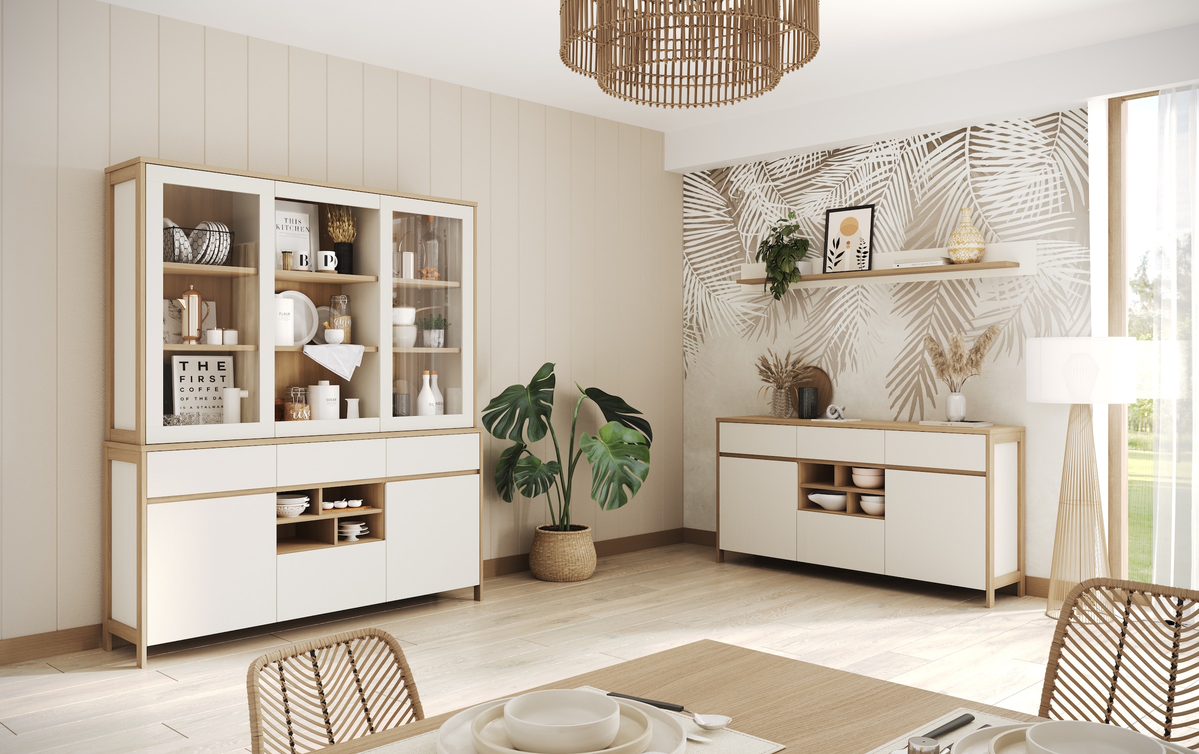 Home affaire Wandboard »Stranda, Wandregal im Scandi-Style, Wandhalter mit Ablagefläche«, vielseitig einsetzbares Hängeregal, in zwei Farben & Grössen verfügbar