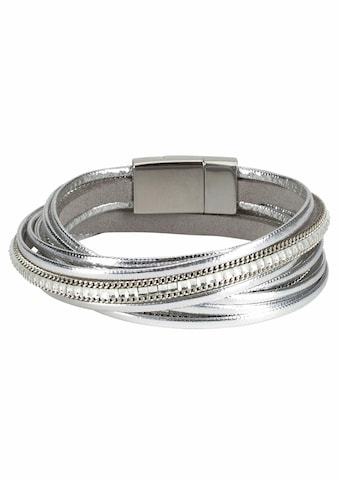 Wickelarmband »im Metallic Look«