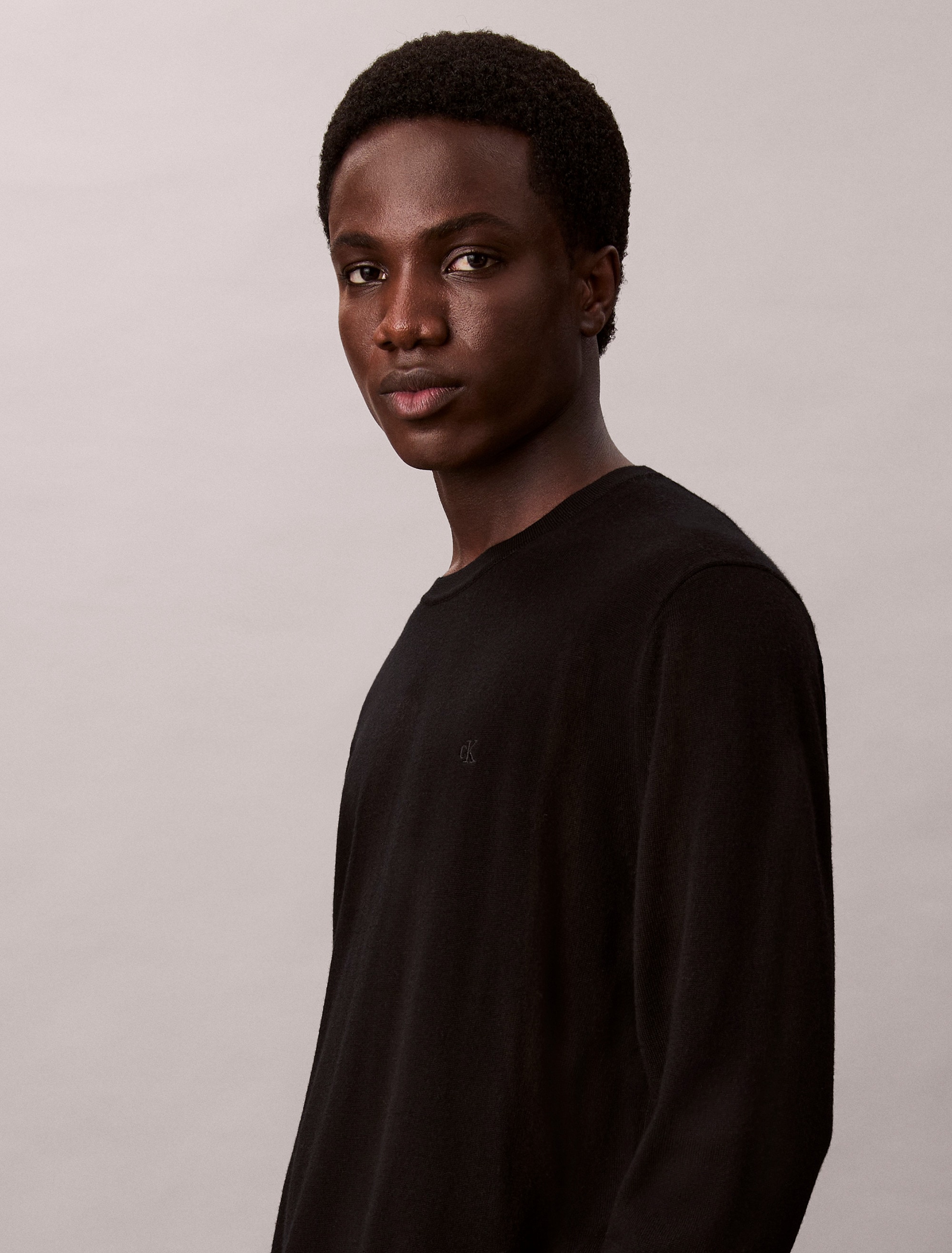 Calvin Klein Strickpullover »LS 100% MERINO CREW 14GG«, Mit Rundhalsausschnitt, regular fit