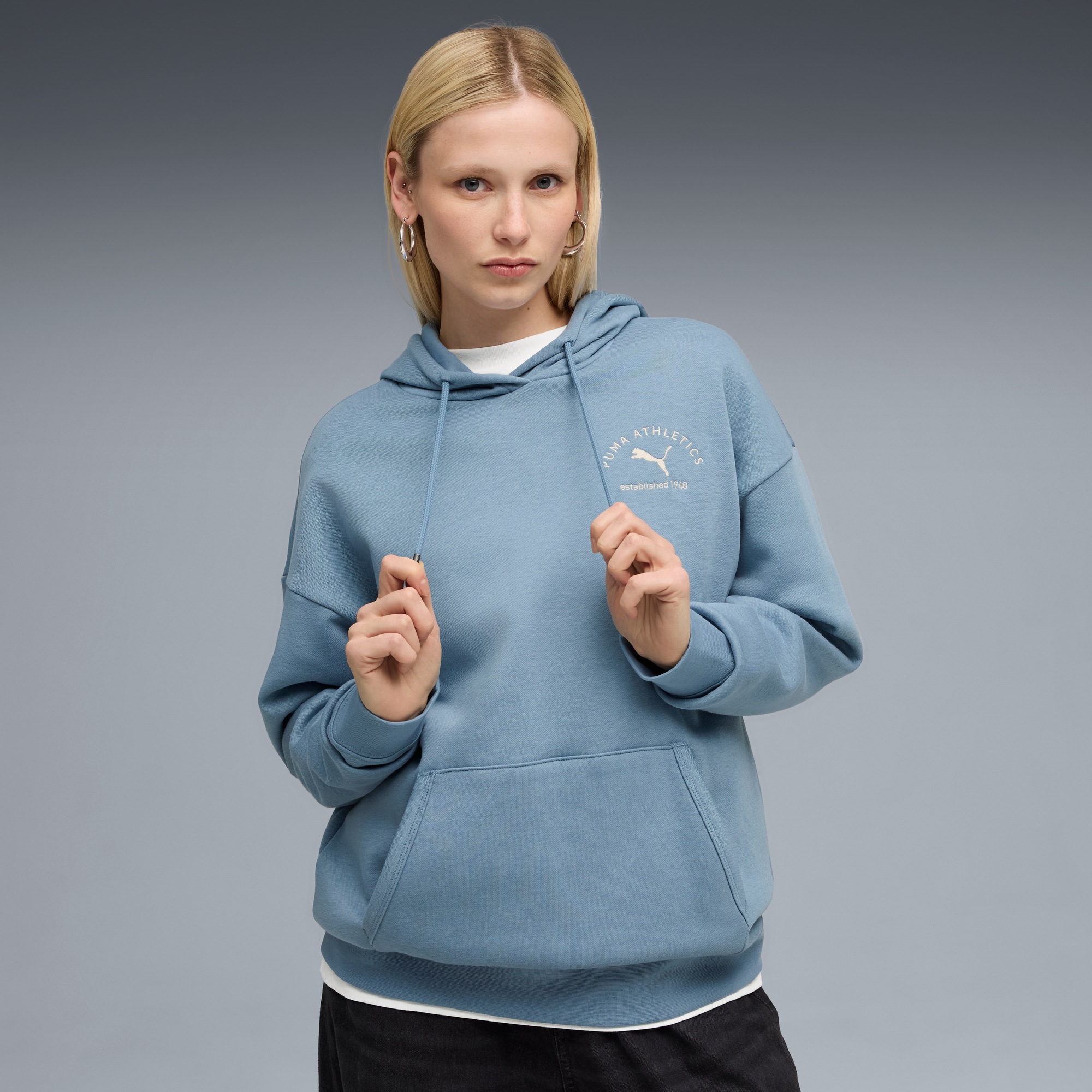 PUMA Kapuzensweatshirt »CLASS RELAXED HOODIE FL«, mit Kapuze, mit Kängurutasche, Rundhalsausschnitt