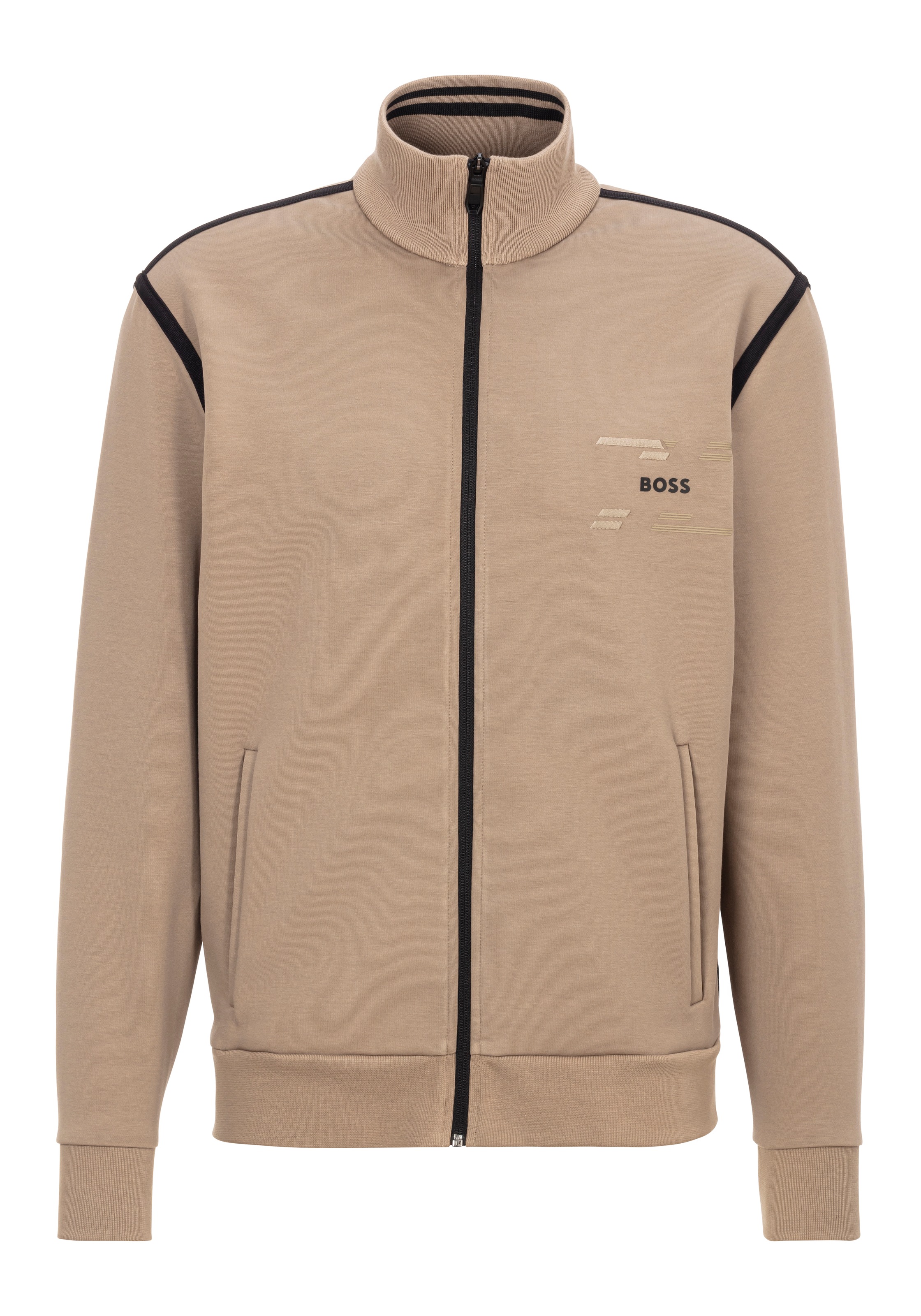 BOSS GREEN Sweatjacke »Skaz Tape« mit Stehkragen