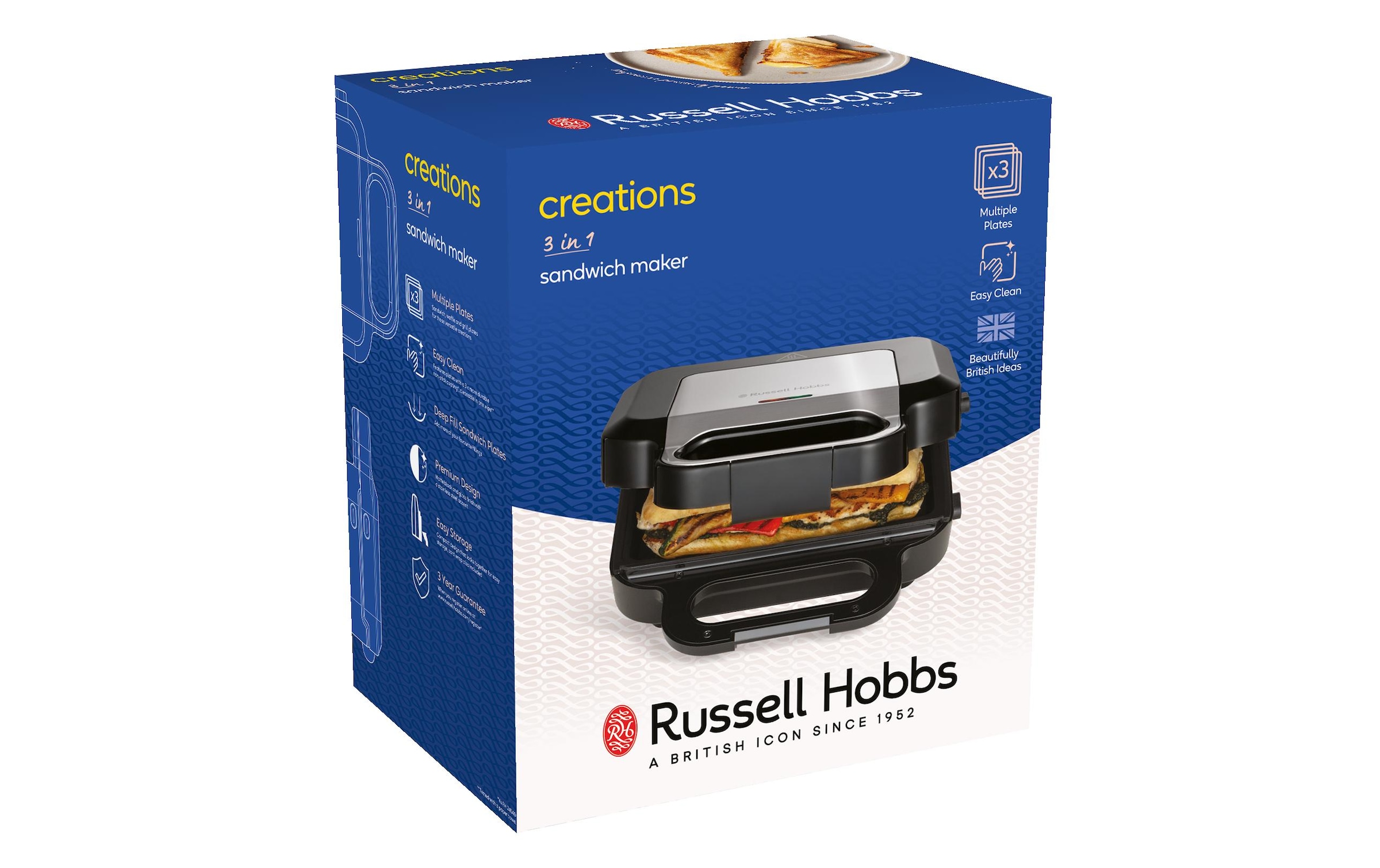 RUSSELL HOBBS Sandwichmaker »Creations 3 in 1 750 W«, 750 W