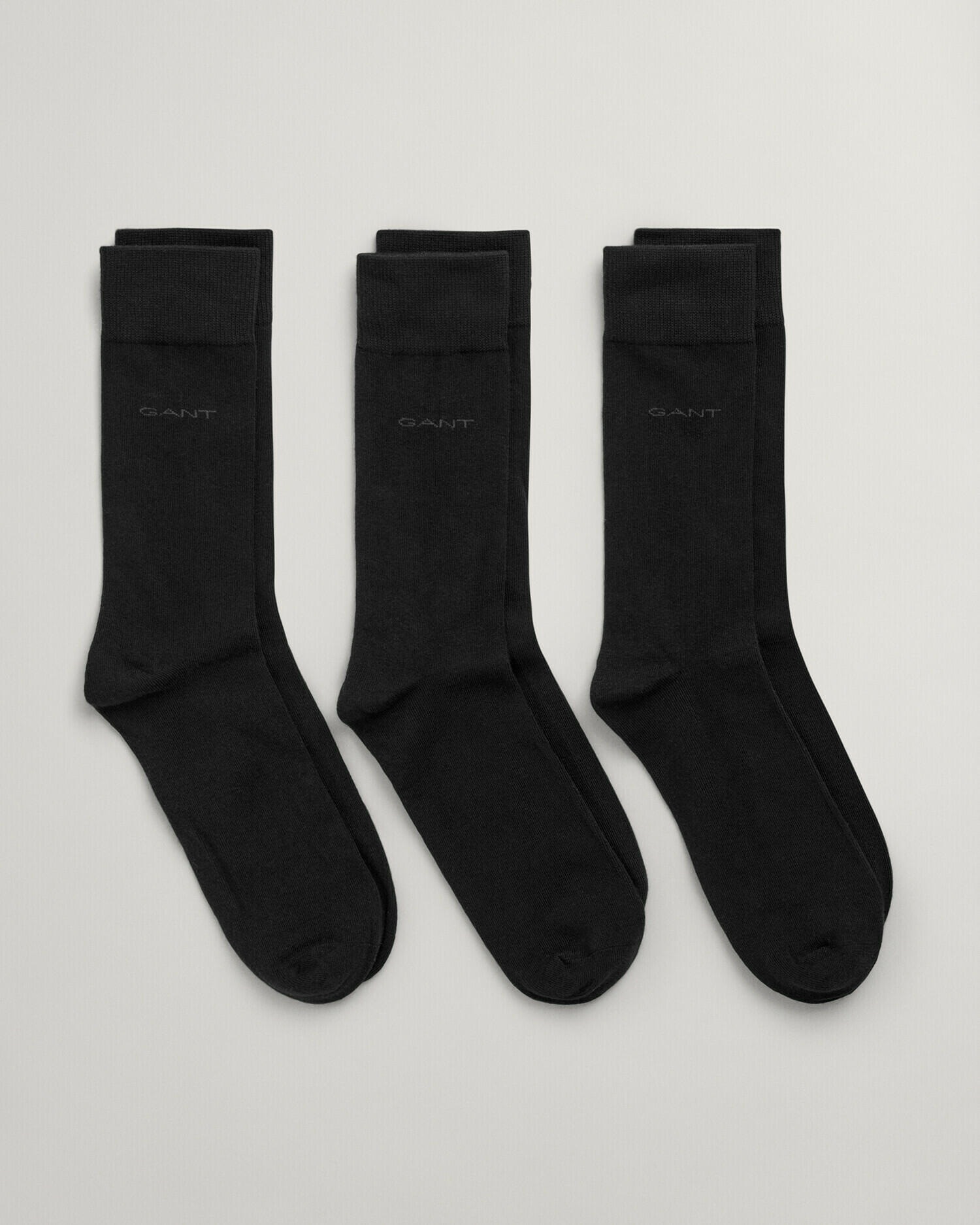 Gant Basicsocken "SOFT COTTON SOCKS 3-PACK" Packung, 3, 3 Stk. tlg. mit Logodruck am Knöchel