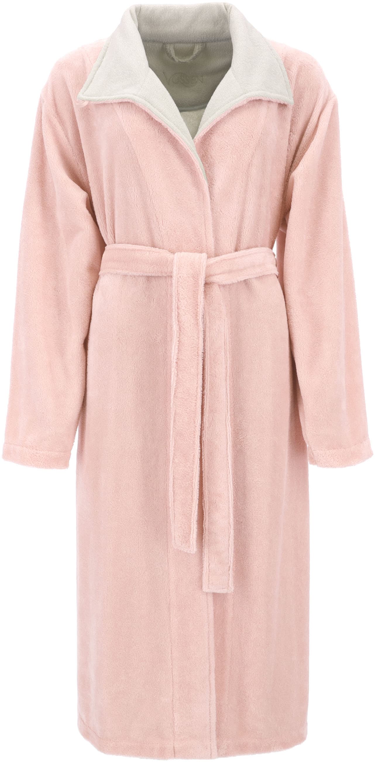 VOSSEN Albornoz de mujer ANDORRA Pearl Skin/Ivory rosa | L