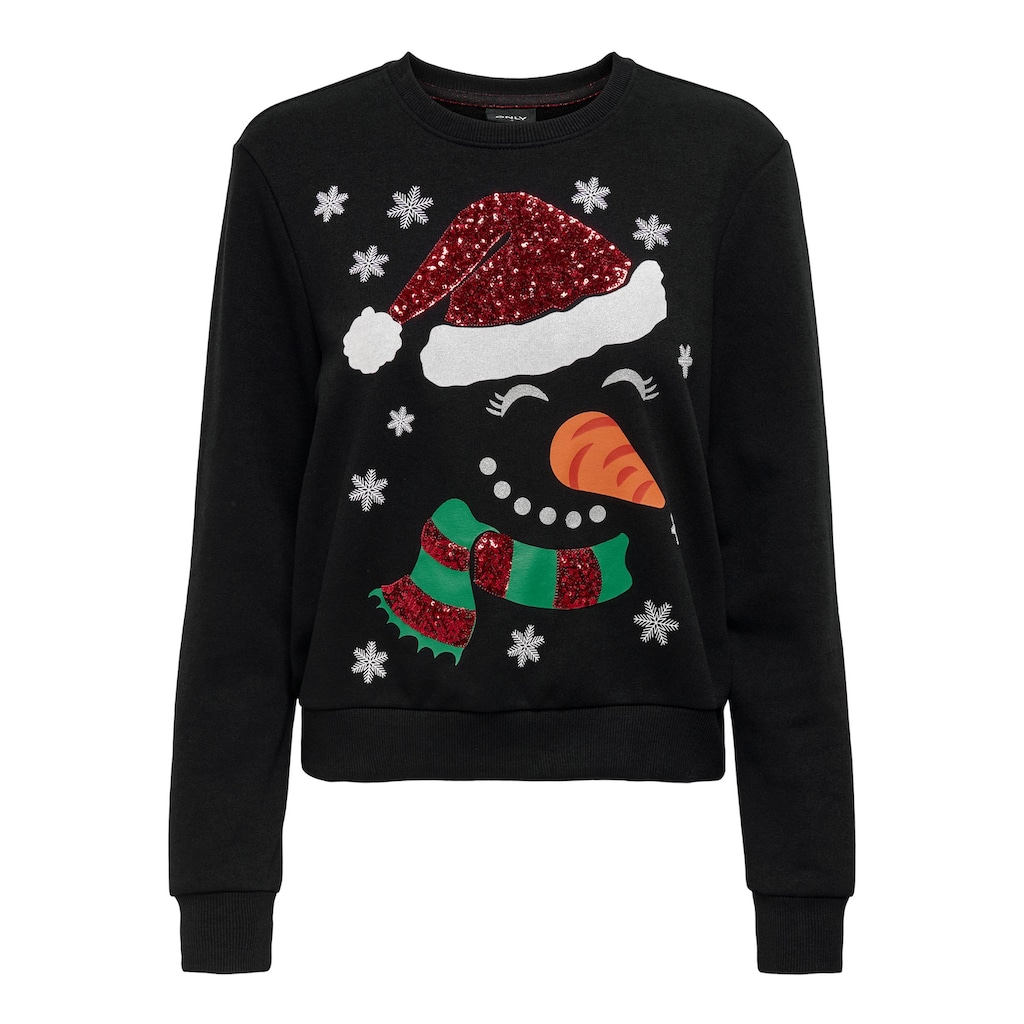ONLY Weihnachtssweatshirt »ONLYDA XMAS L/S O-NECK BOX SWT«