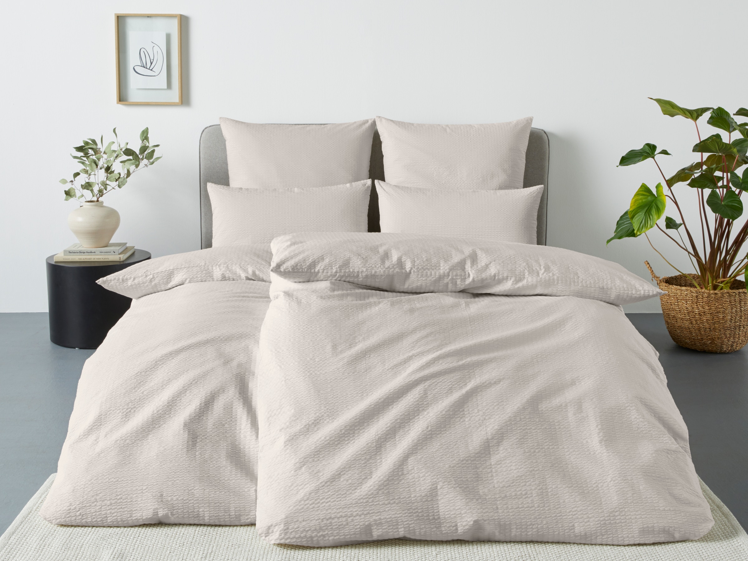 andas Bettwäsche »Sari2 in Gr. 135x200 oder 155x220 cm«, (2 tlg.), aus  Baumwolle, uni Bettwäsche in Seersucker Qualität ideal für Sommer online  kaufen | Jelmoli-Versand