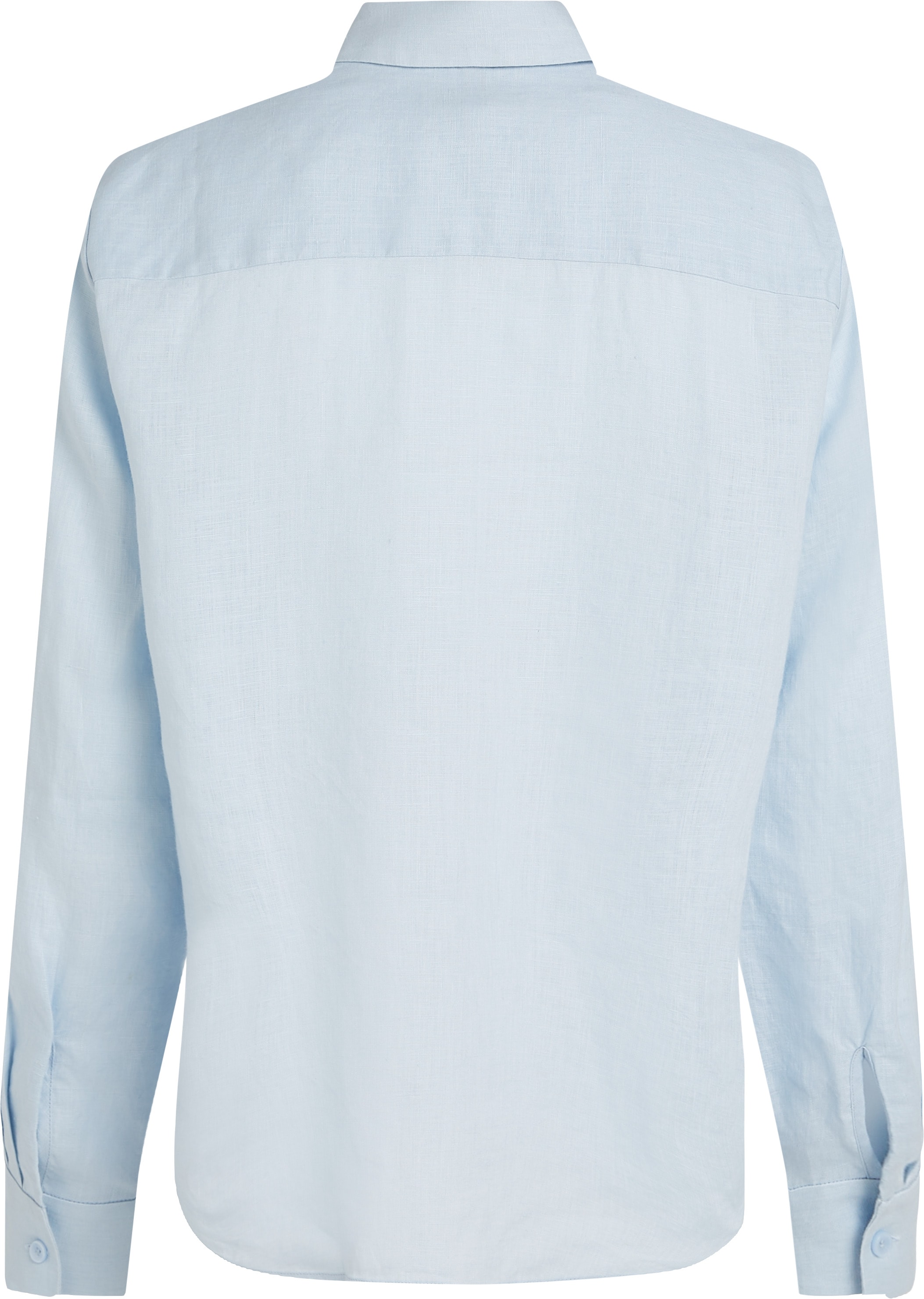 Tommy Hilfiger Hemdbluse »ESS LINEN RELAXED SHIRT«, mit Logostickerei,kühlendes Premium Leinen