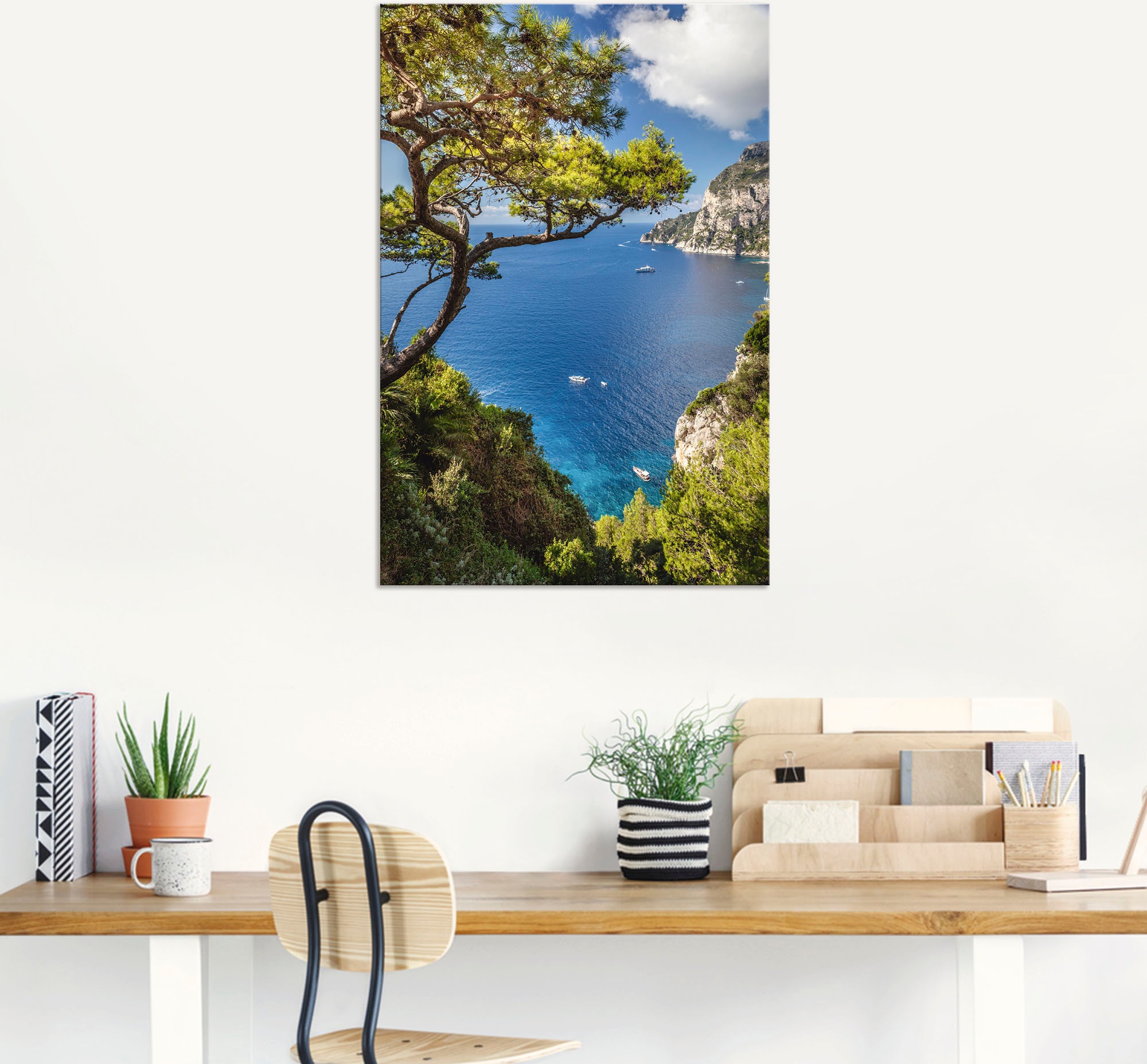 Masullo, Italien«, Artland bestellen Bilder, »Punta Wandbild Insel | (1 Jelmoli-Versand Capri, Meer online St.) de