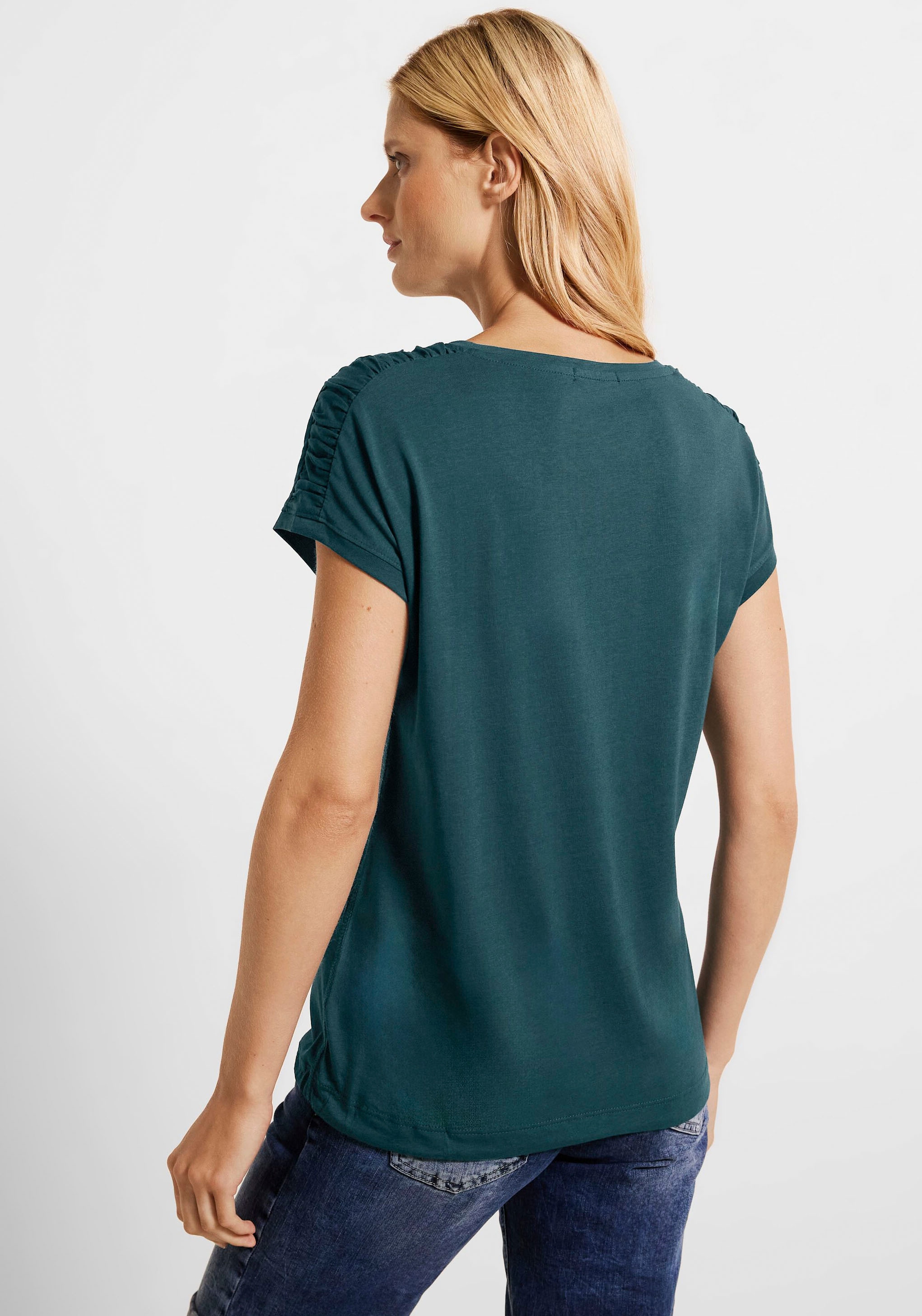 mit T-Shirt Schweiz »NOS Jelmoli-Versand kaufen S«, Cecil Fledermausärmeln bei Shoulder Gathering online
