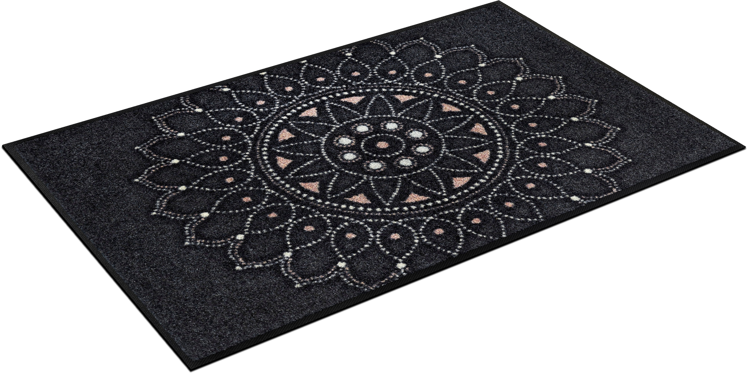 wash+dry by Kleen-Tex Fussmatte »Purnima«, rechteckig, 7 mm Höhe, Schmutzfangmatte, Mandala Motiv, rutschhemmend, waschbar