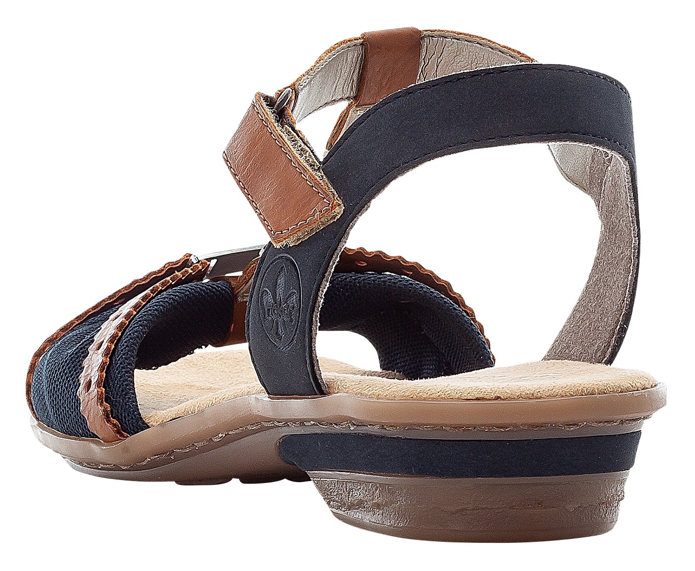 Rieker Sandalette, Sommerschuh, Sandale, Keilabsatz, in zweifarbiger Optik