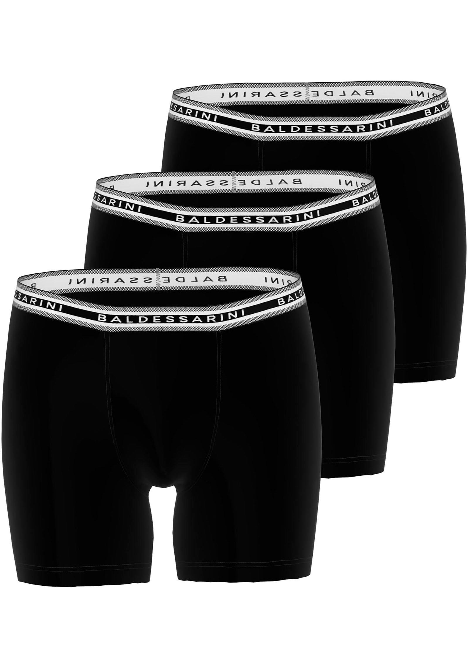 BALDESSARINI Lange Unterhose »Monaco« 3er Pack, Breiter Bund, eng, elastisch, basic, wärmend, Baumwollmix