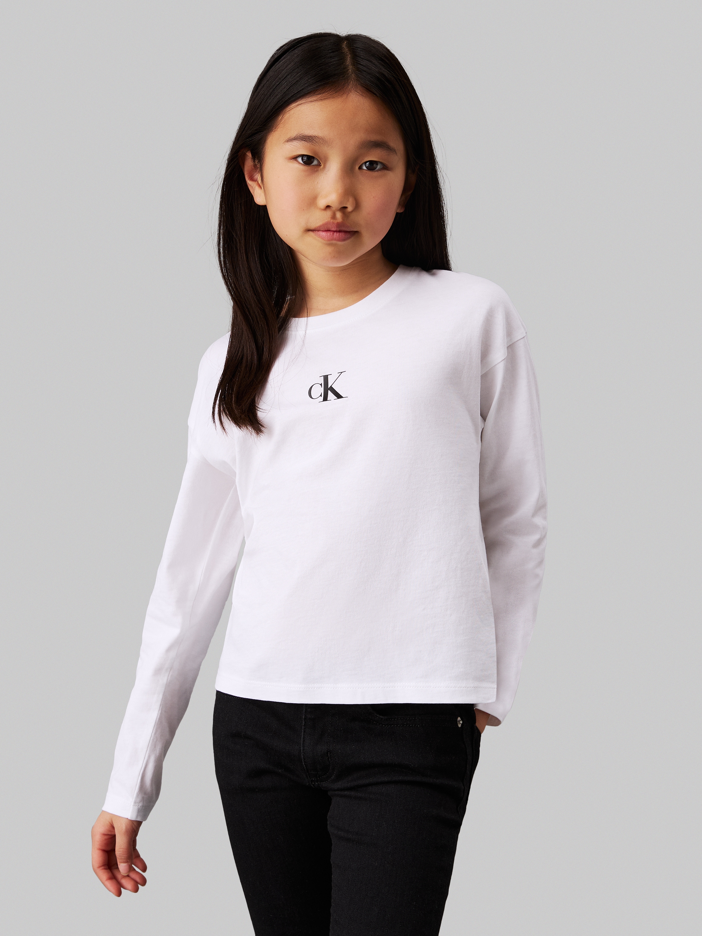 Calvin Klein Jeans Langarmshirt »CK LOGO LS T-SHIRT«, für Kinder bis 16 Jahre und mit Logodruck