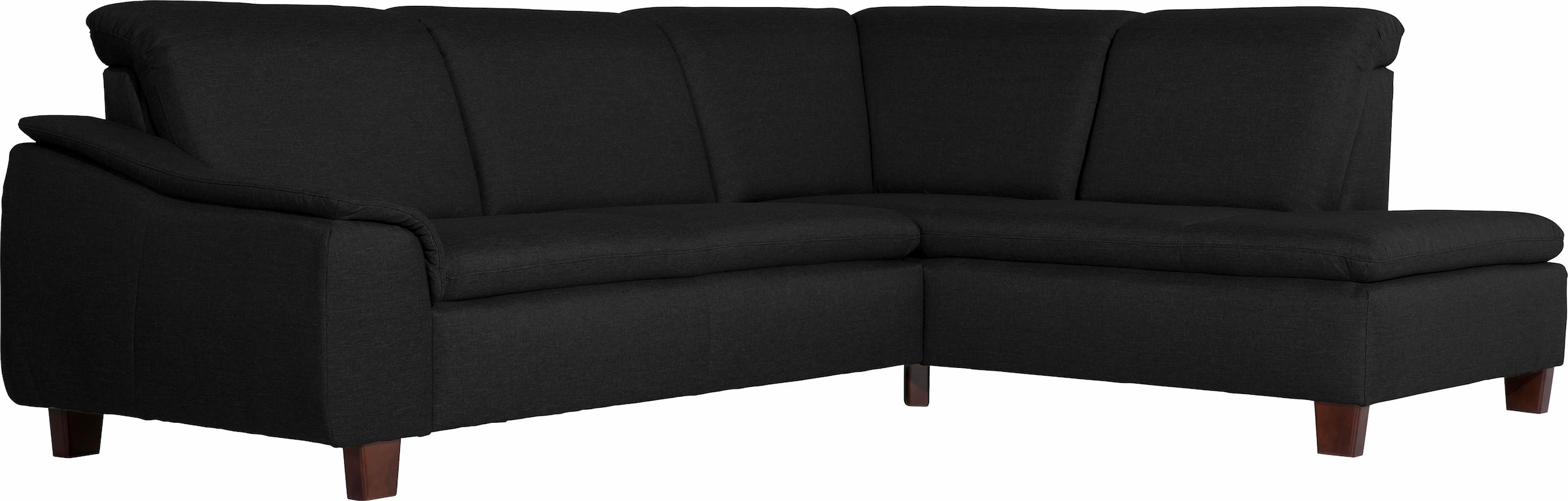 Max Winzer® Ecksofa »Alessio, aktuelle Mattenoptik, geschwungene Formensprache, bequem«, mit abgerundeter Rückenlehne, Ottomane wahlweise links oder rechts