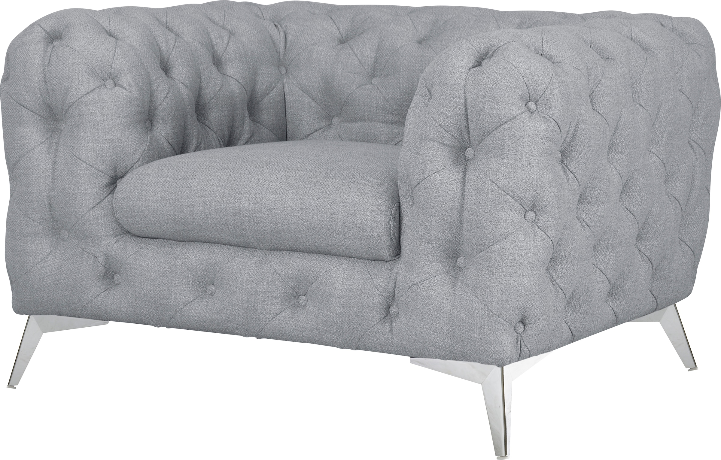 Leonique Chesterfield-Sessel »Glynis Sessel«, aufwändige Knopfheftung, moderne Chesterfield Optik, Fussfarbe wählbar