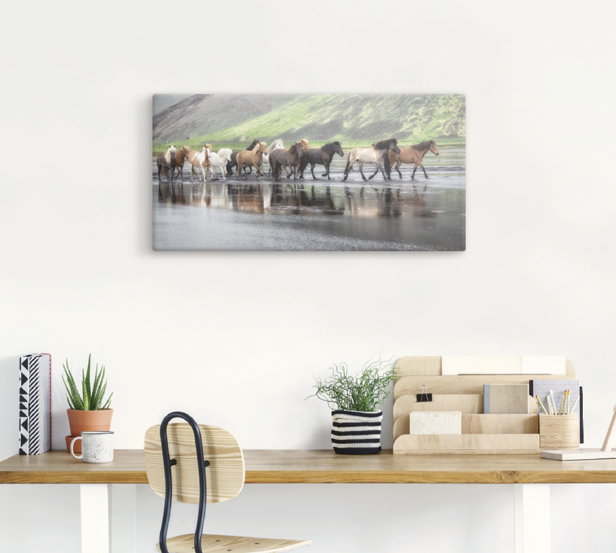 Artland Wandbild »Isländische Pferde XIV«, Haustiere, (1 St.), als Leinwandbild, Wandaufkleber in verschied. Grössen