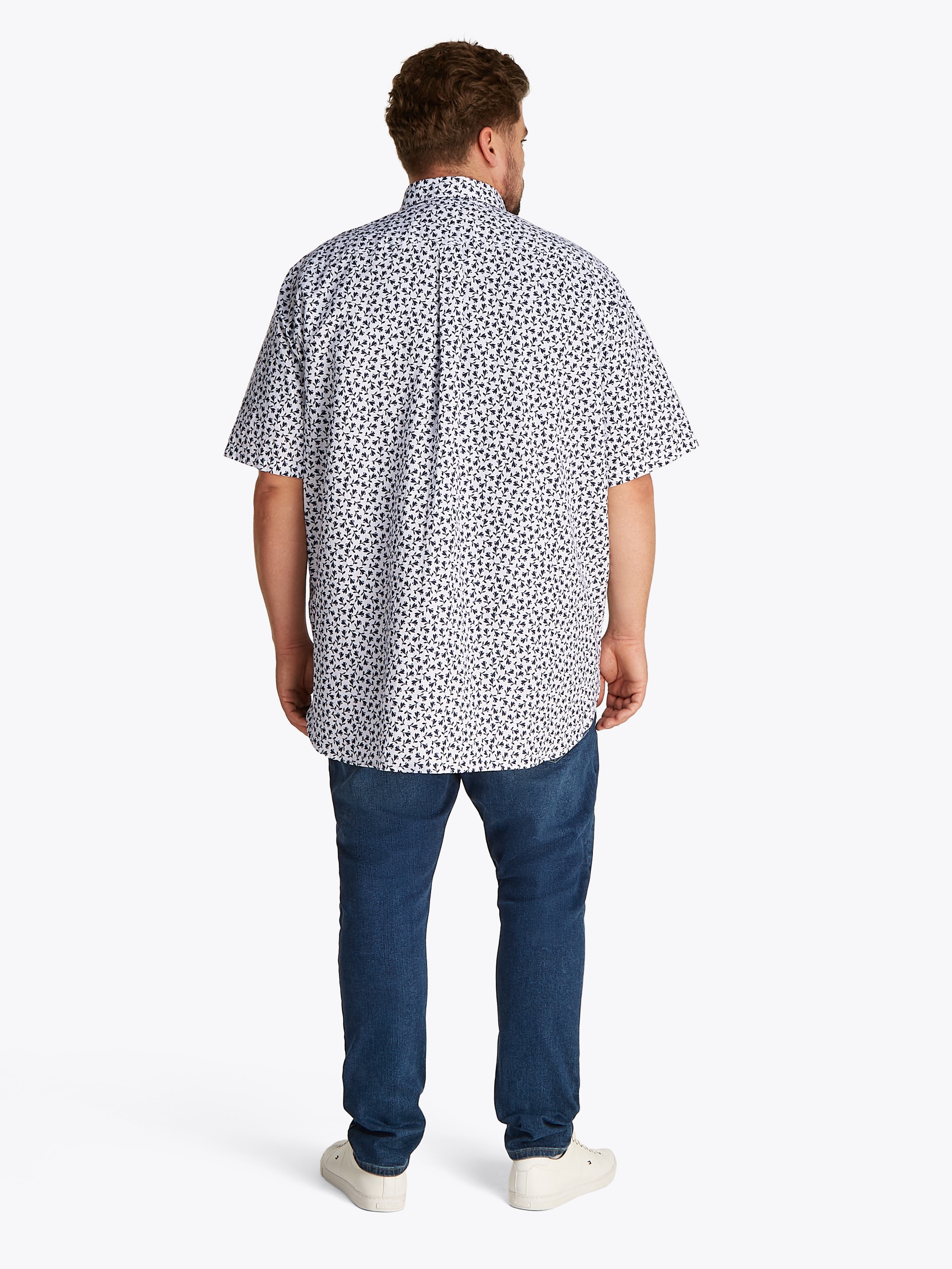 Tommy Hilfiger Big & Tall Kurzarmhemd »BT-LINEN BLEND MPRINT«, mit Allover-Print, Grosse Grössen