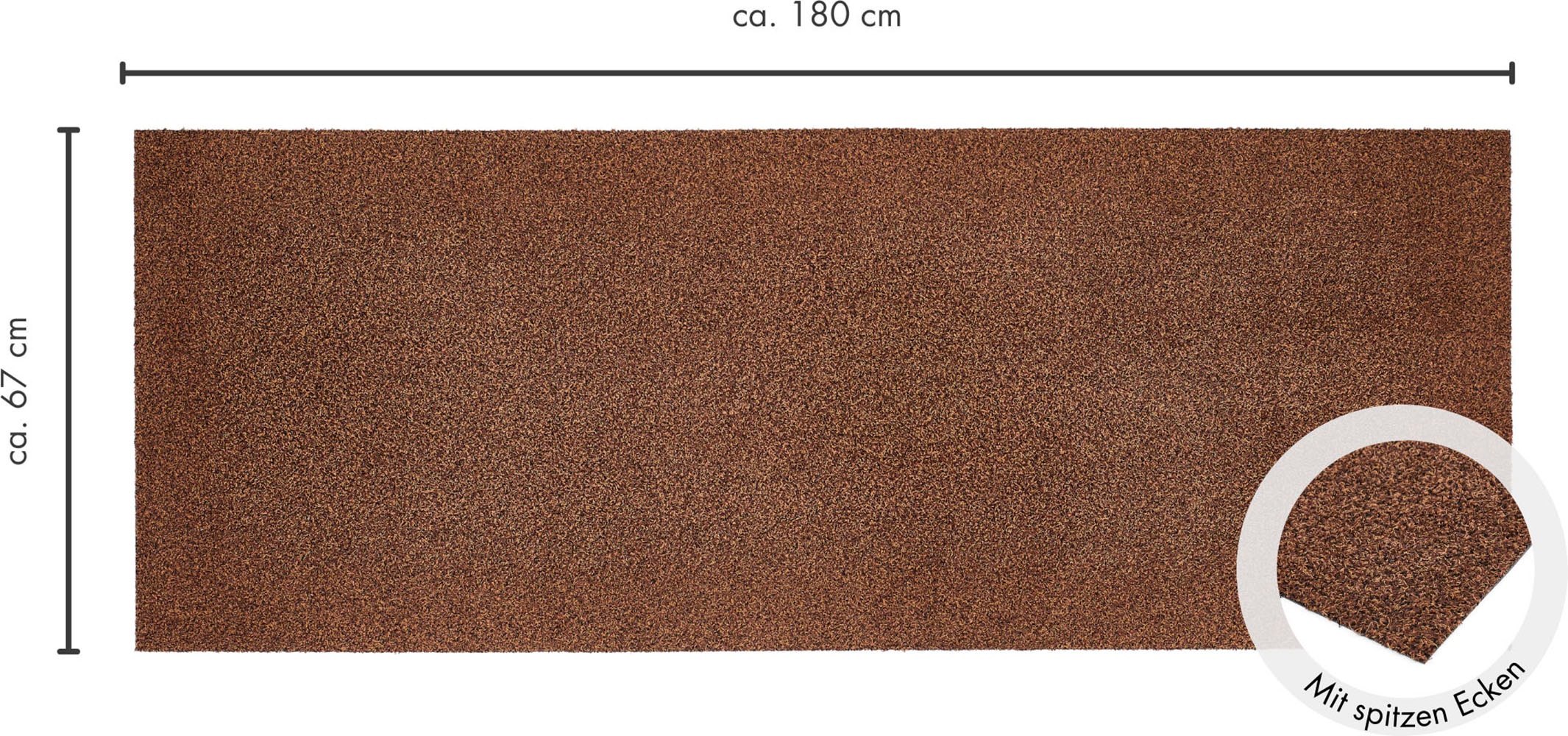 Andiamo Fussmatte »Samson, Made in Netherlands«, rechteckig, 6 mm Höhe, Schmutzfangmatte, waschbar, rutschhemmend, auch als 2er Set erhältlich