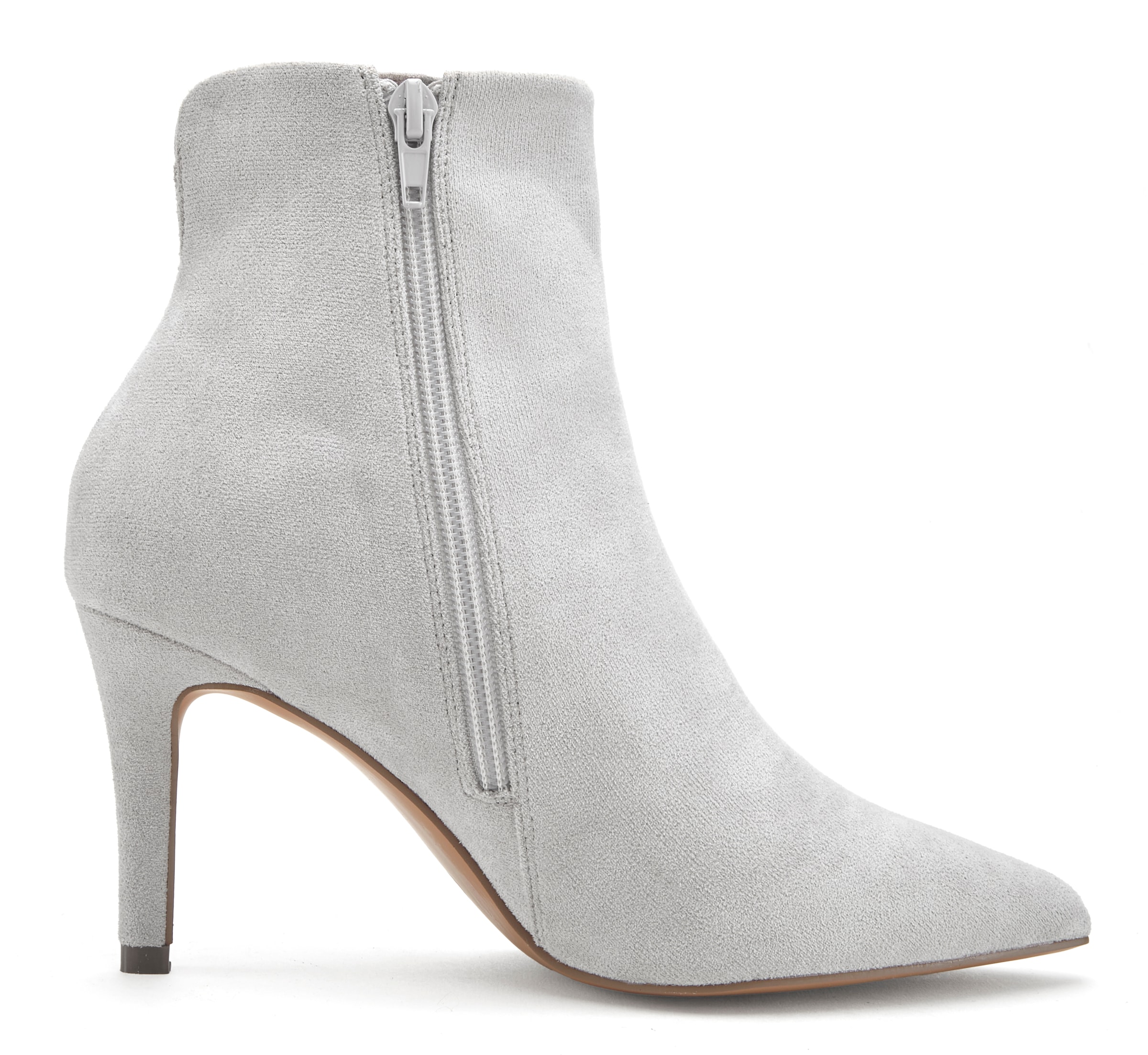 LASCANA High-Heel-Stiefelette, in spitzer Form & Pfennigabsatz, Reissverschluss Stiefel VEGAN