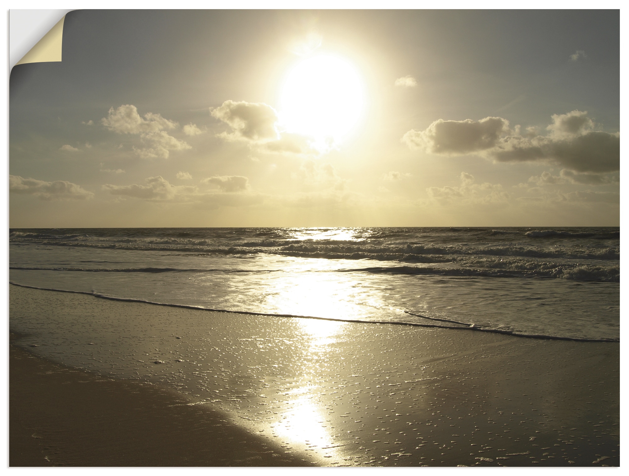 Strand, versch. Artland »Stille«, (1 kaufen als Wandaufkleber Leinwandbild, online Poster Jelmoli-Versand oder Grössen | St.), in Alubild, Wandbild