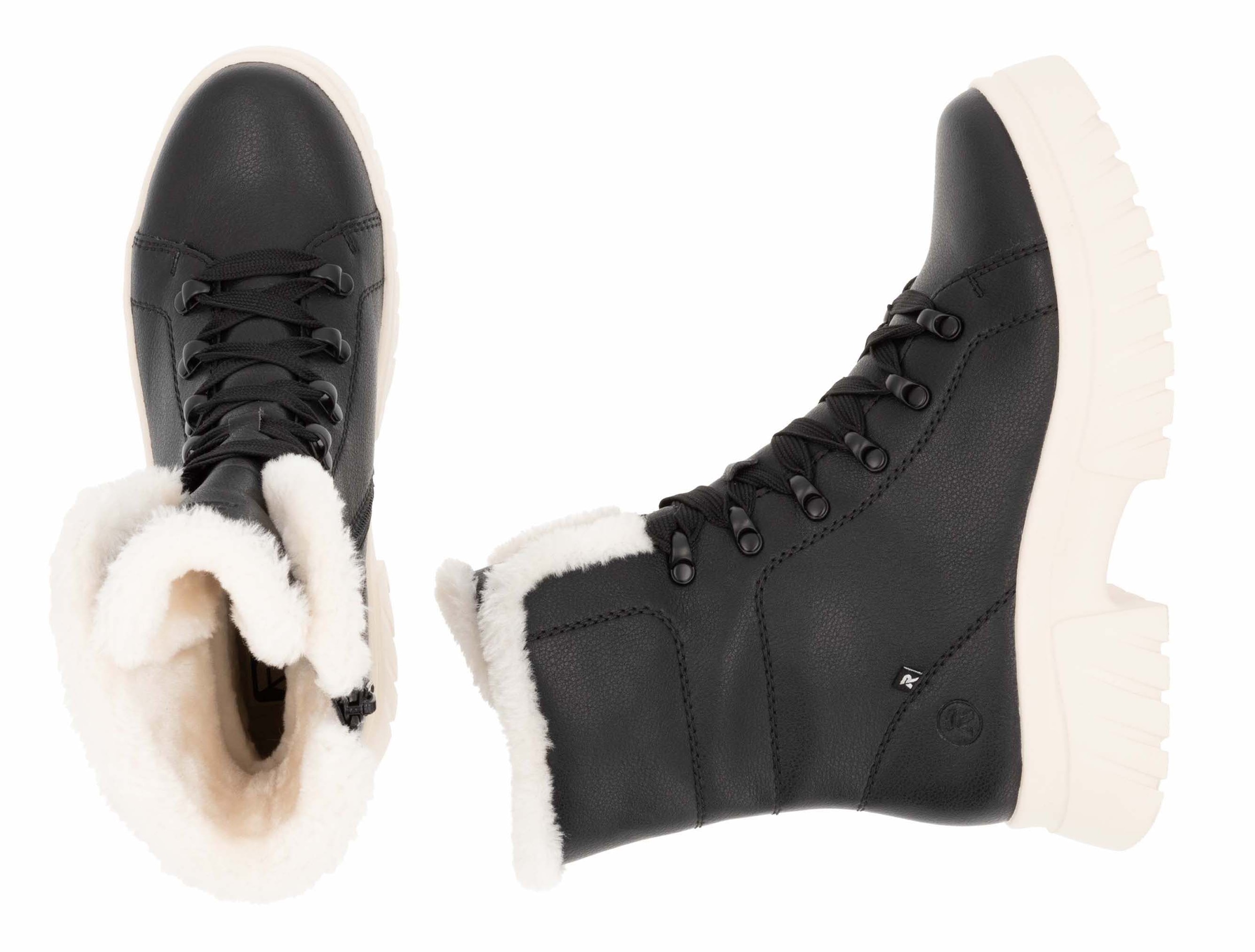 Rieker EVOLUTION Winterboots, Schnürboots, Plateaustiefelette, Profilsohle, Innenreissverschluss