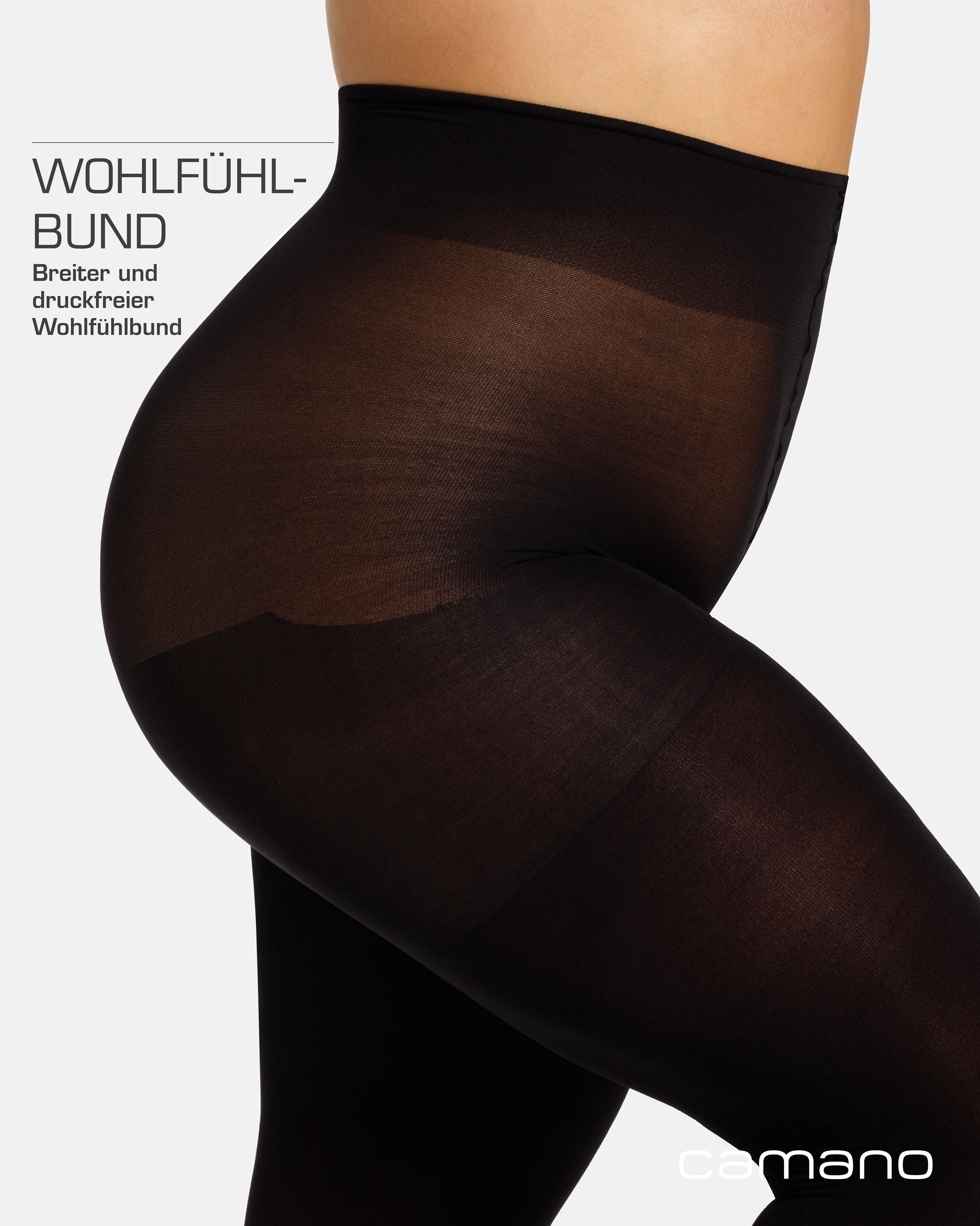 Camano Feinstrumpfhose »fine curvy«, mit grossen Grössen