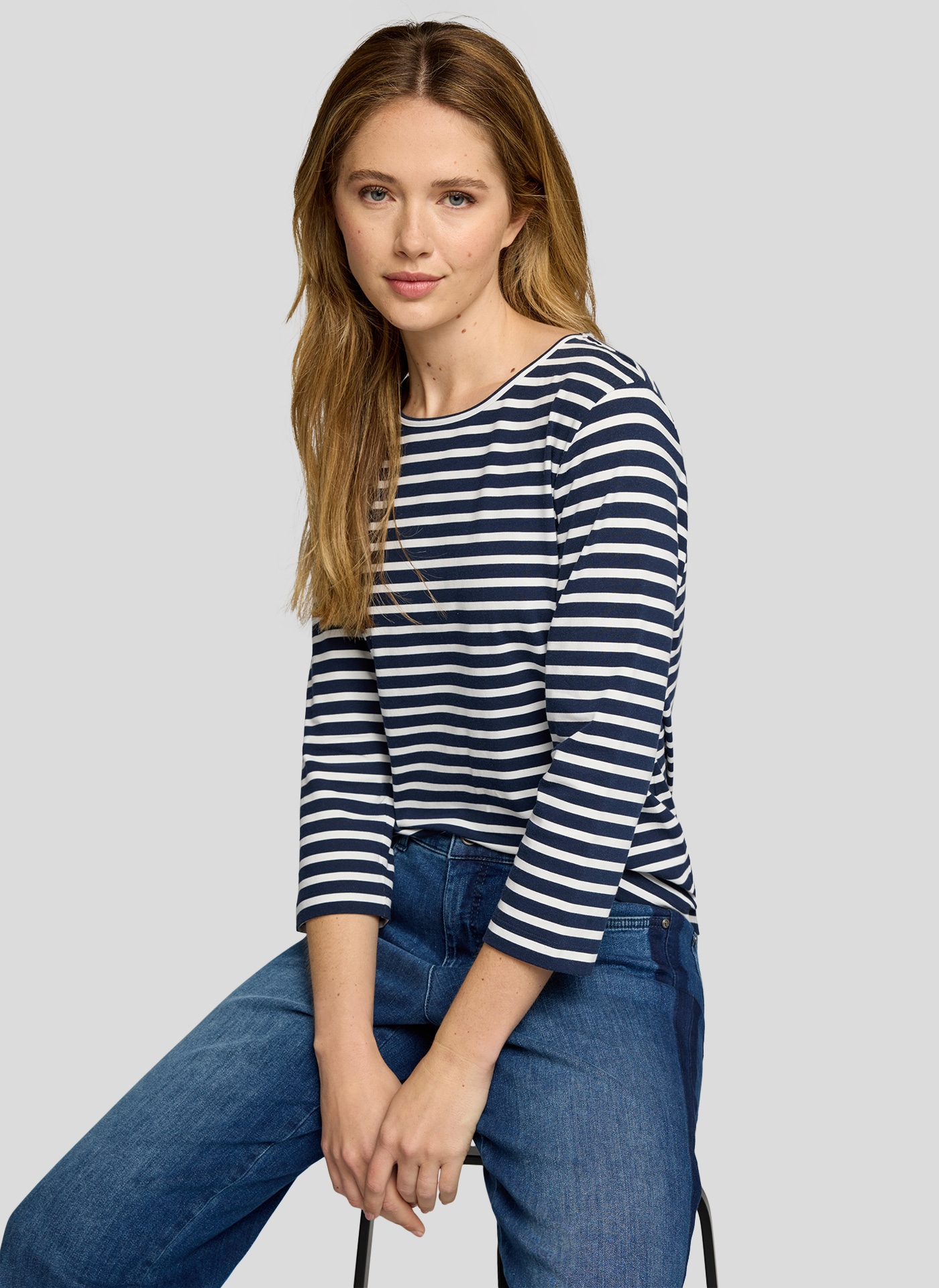 Rabe 3/4-Arm-Shirt, in Streifen-Optik