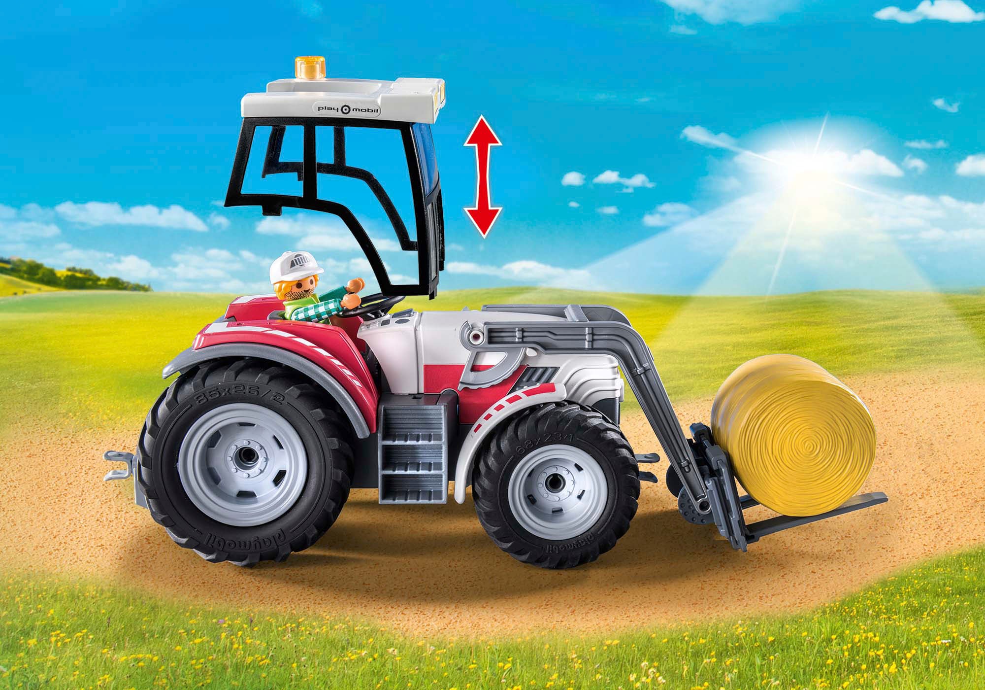 Playmobil® Konstruktions-Spielset »Grosser Traktor (71305), Country«, (31 St.), teilweise aus recyceltem Material; Made in Germany