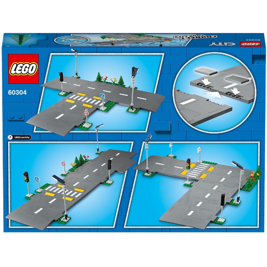 LEGO® Konstruktionsspielsteine »Strassenkreuzung mit Ampeln (60304), LEGO® City Town«, (112 St.)