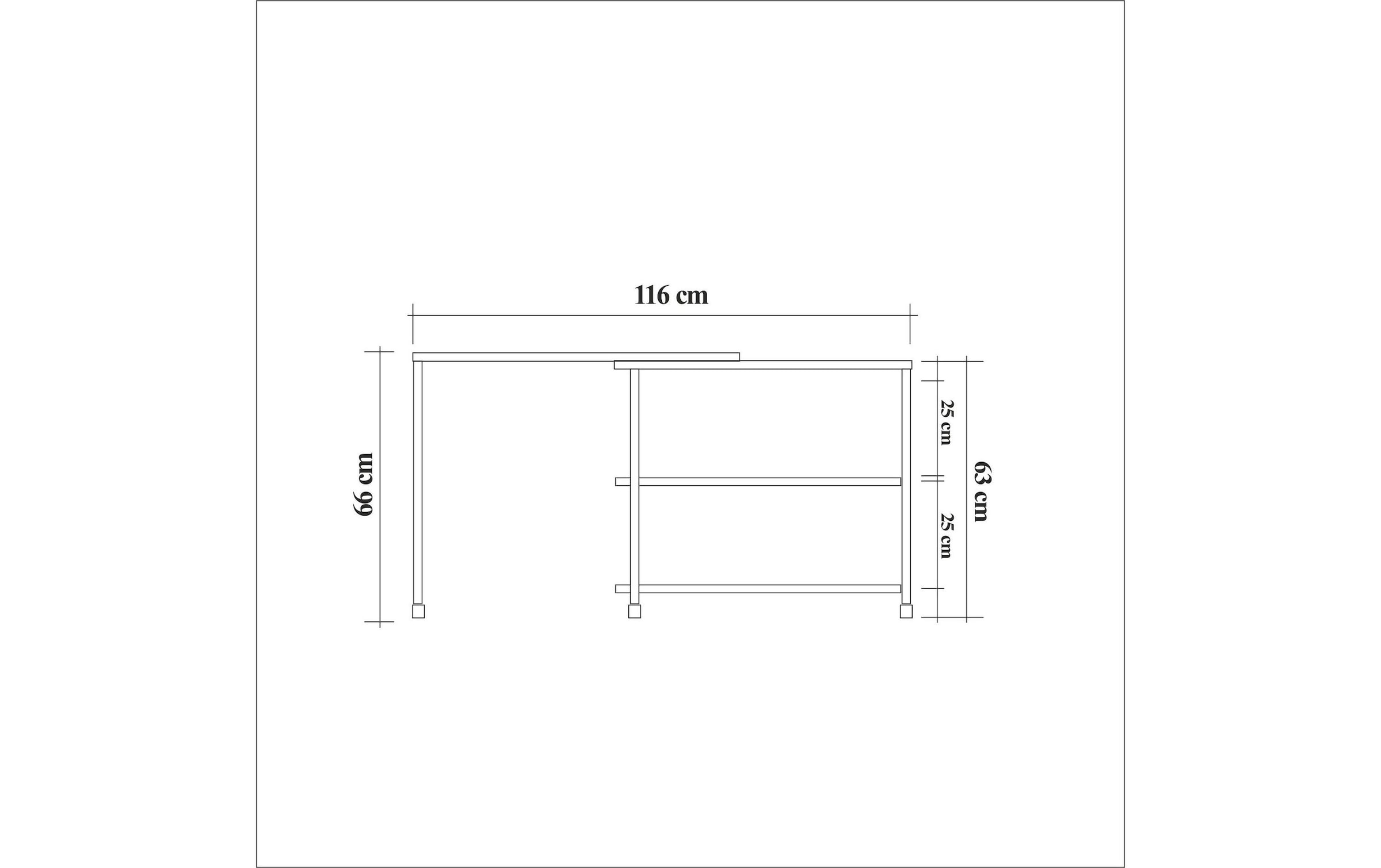 WOODY FASHION Beistelltisch »Melin 70 x 30 x 63 cm, Braun«