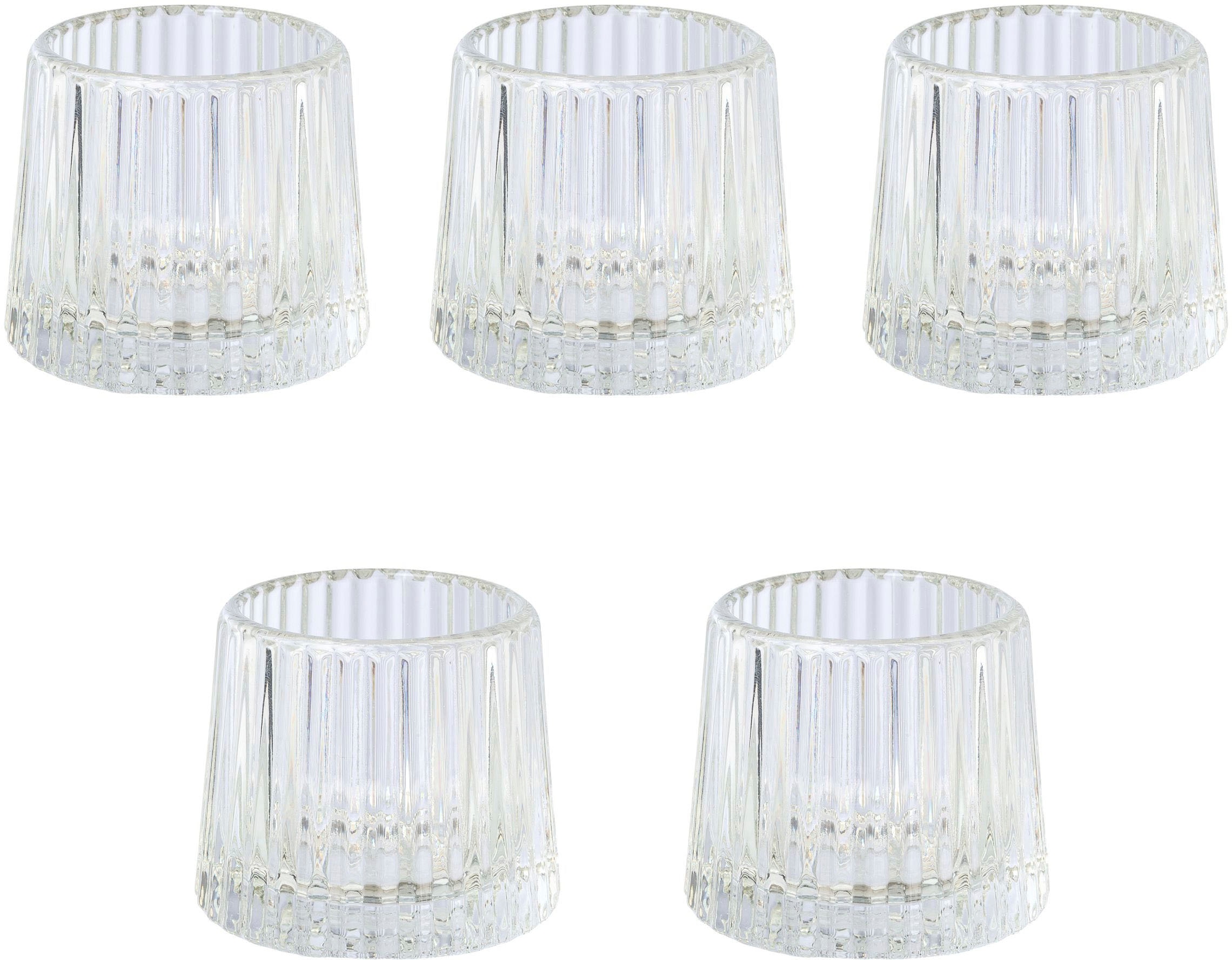 Home affaire Teelichthalter »Kerzenhalter online aus St.), (Set, kaufen Lunery«, | 5 hochwertigem Jelmoli-Versand Glas