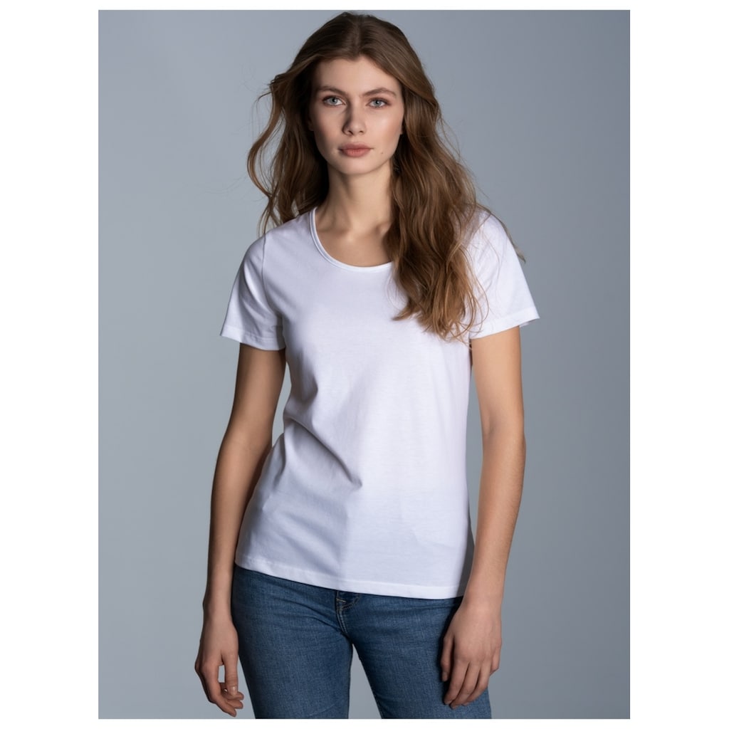 Trigema T-Shirt »TRIGEMA T-Shirt aus Biobaumwolle«, (1 tlg.)