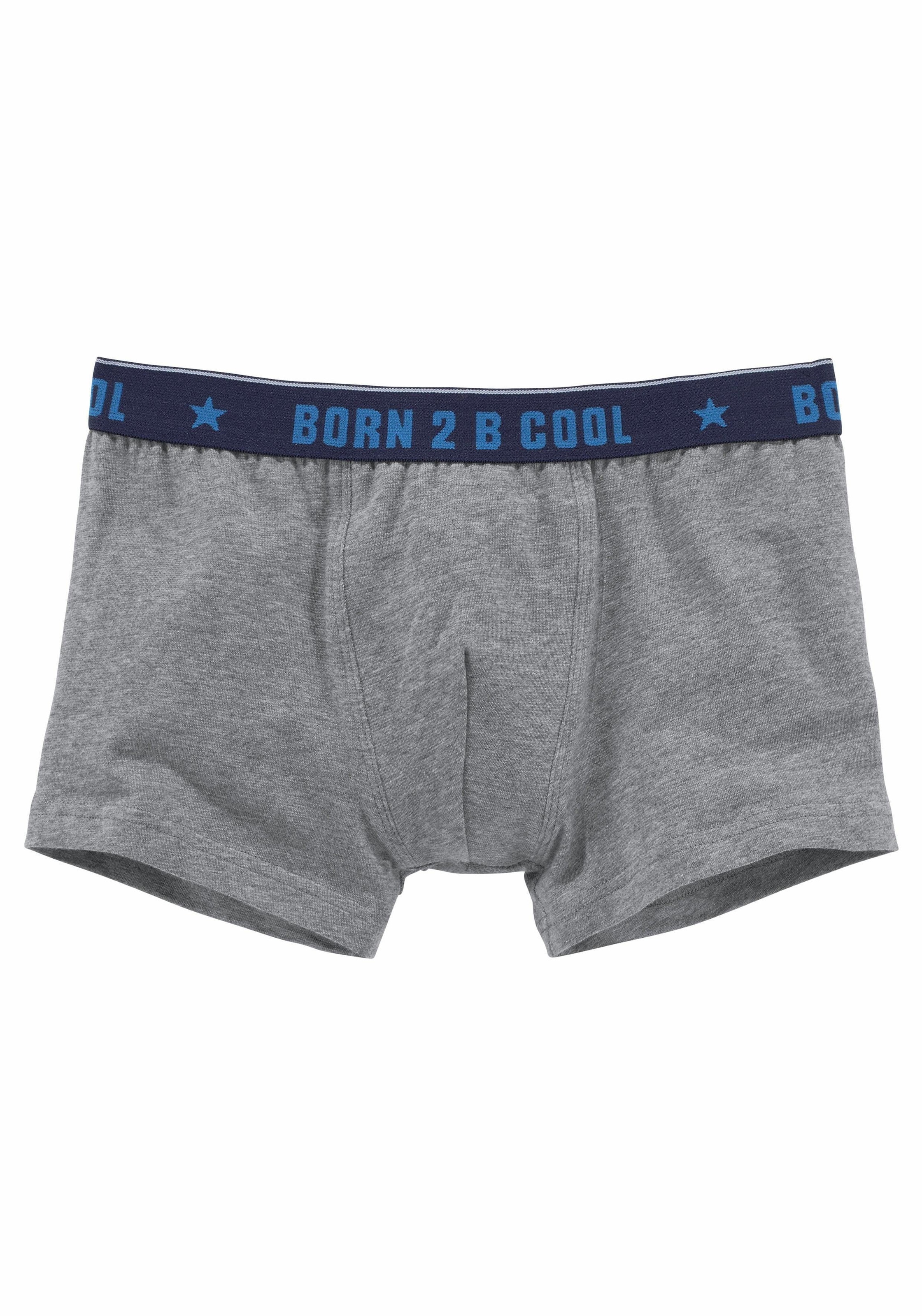 AUTHENTIC LE JOGGER Boxer "Boxershorts für Jungen" Packung, 3 Stk. unifarben, mit Schriftzügen, Baumwollmischung