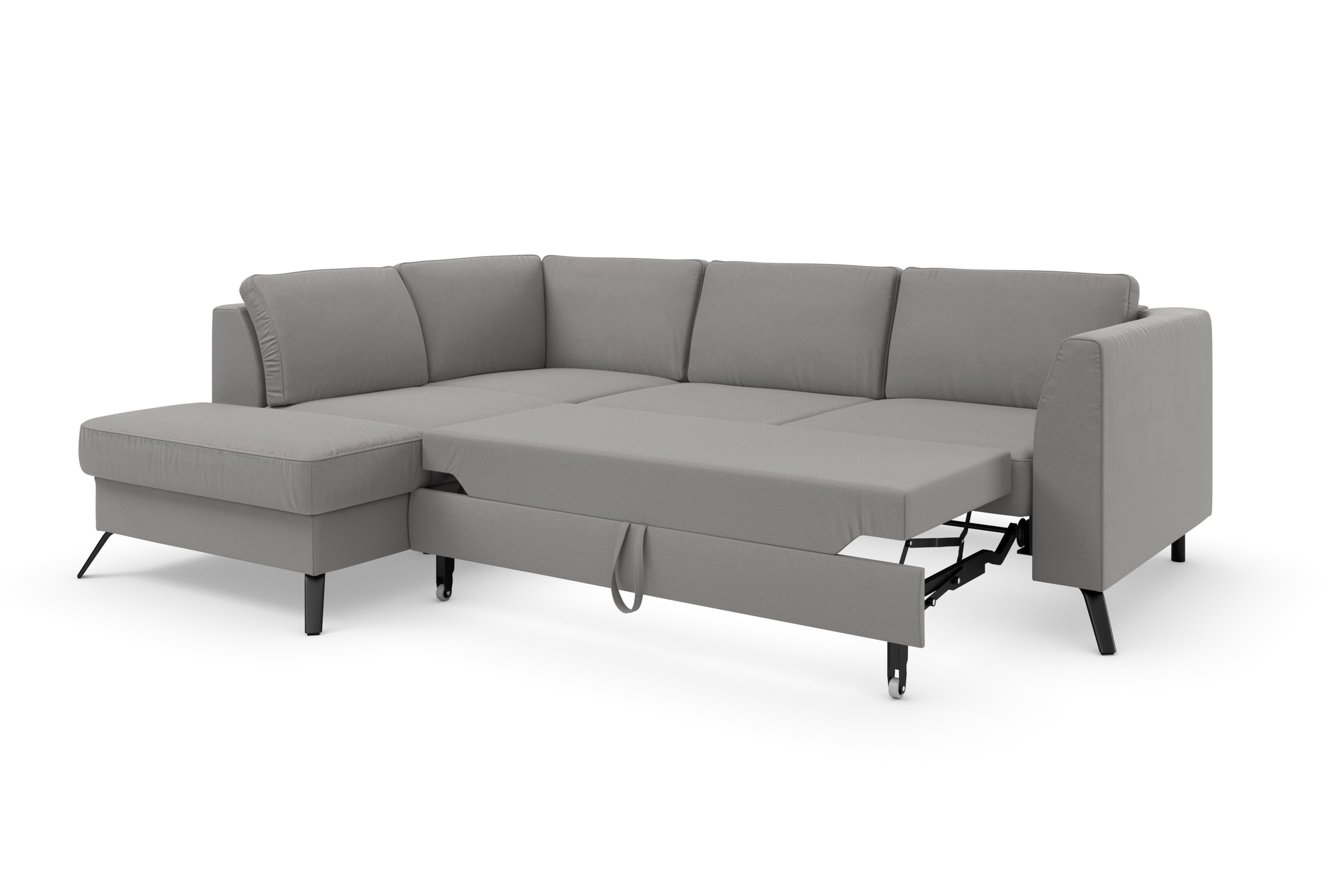 sit&more Ecksofa »Olsen L-Form«, inklusive Sitztiefenverstellung, wahlweise mit Bettfunktion, 15cm hoch