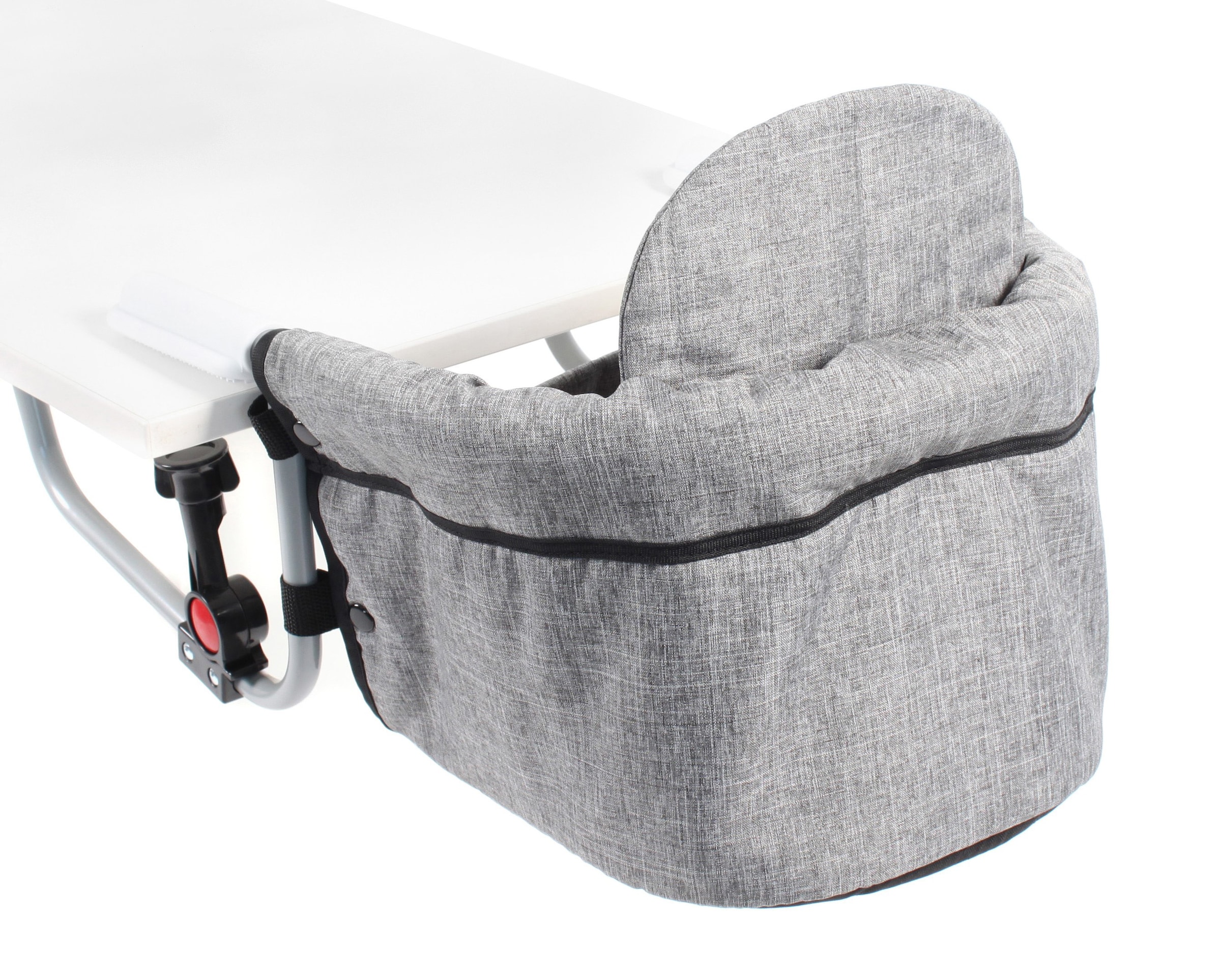 CHIC4BABY Tischsitz »Relax, Melange Grau«, platzsparend zusammenfaltbar