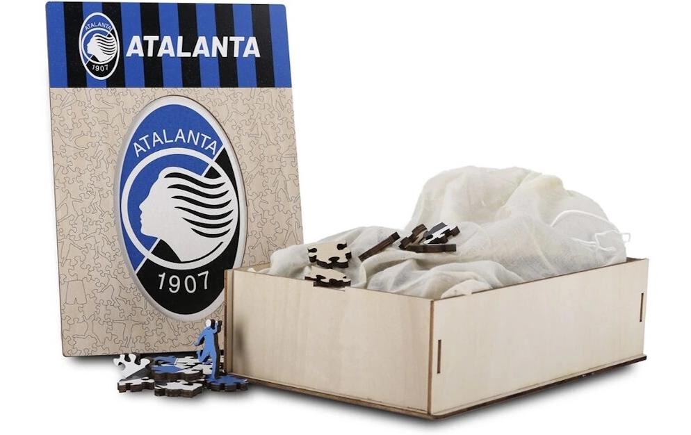 Puzzle »Iconic Atalanta BC – Logo«, Holzart: Birke (Herkunftsland: China)