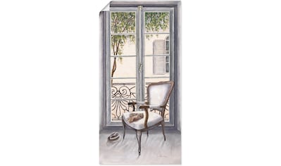 Artland Wandbild »Fensterblick - Zwei Liegestühle«, Fensterblick, (1 St.),  als Leinwandbild, Wandaufkleber oder Poster in versch. Grössen online  bestellen | Jelmoli-Versand