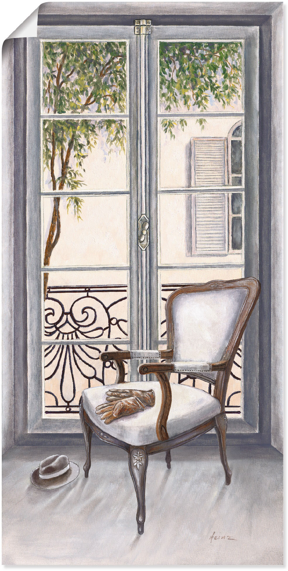 Artland Wandbild »Fensterblick - Zwei Liegestühle«, Fensterblick, (1 St.),  als Leinwandbild, Wandaufkleber oder Poster in versch. Grössen online  bestellen | Jelmoli-Versand