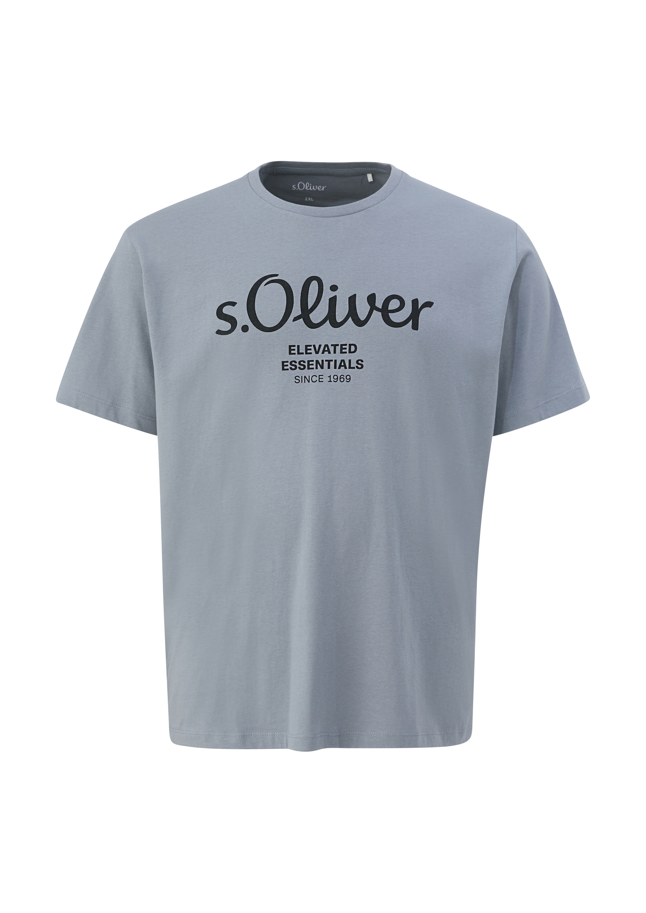 s.Oliver Men Big Sizes Kurzarmshirt mit Logo-Print/Grosse Grössen