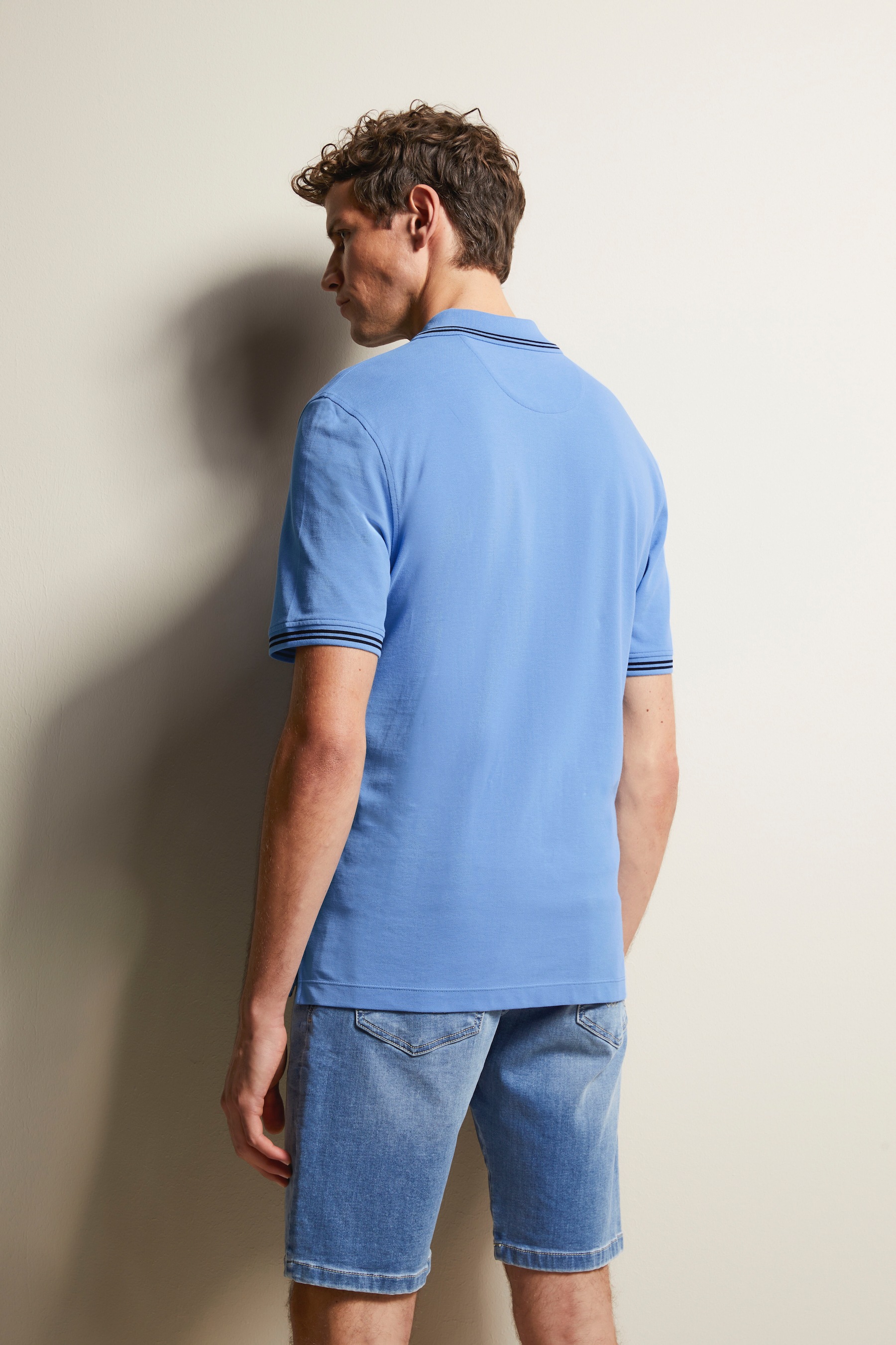bugatti Poloshirt, mit Kontraststreifen