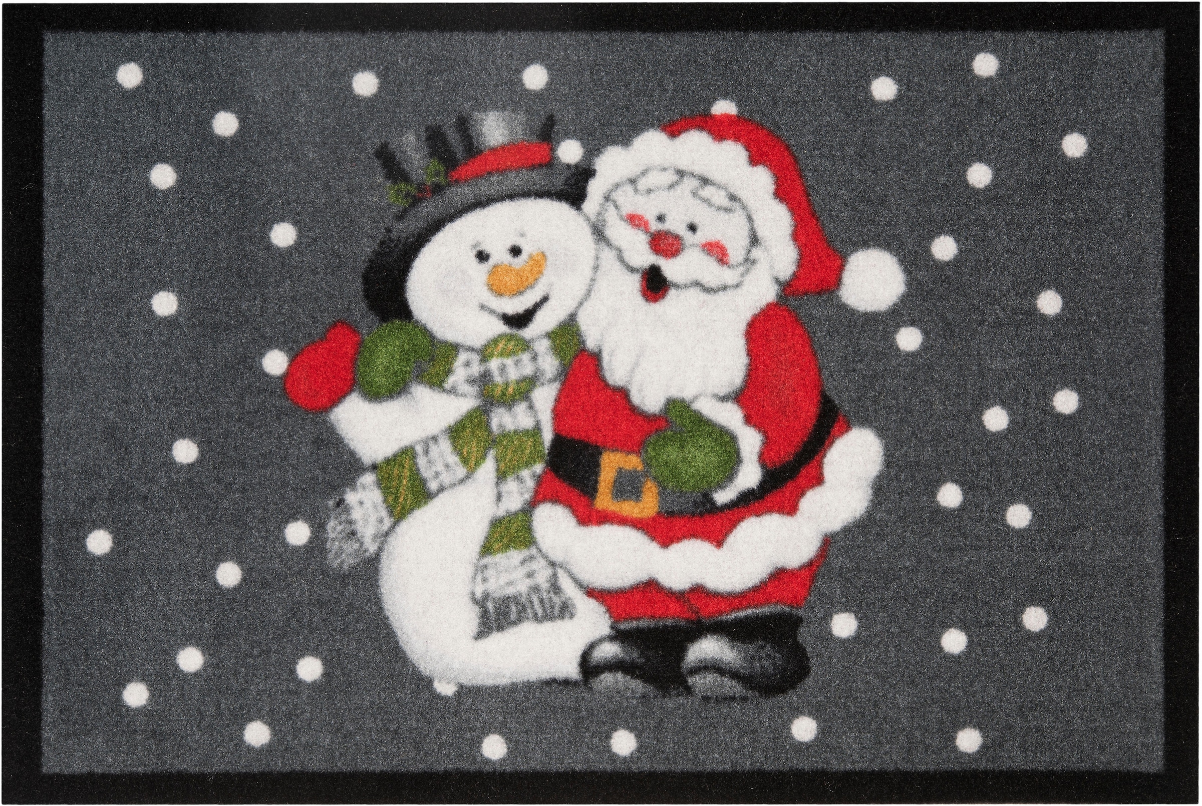 HANSE Home Fussmatte »Santa Snowman«, rechteckig, In- & Outdoor, Rutschfest, Schriftzug, Waschbar, Festlich, Flur