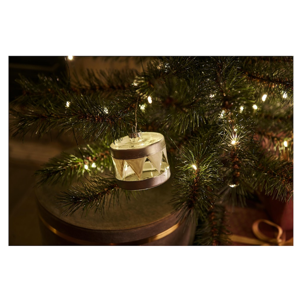 Sirius Weihnachtsbaumkugel »LED Weihnachtskugel Trommel, Silberfarben«