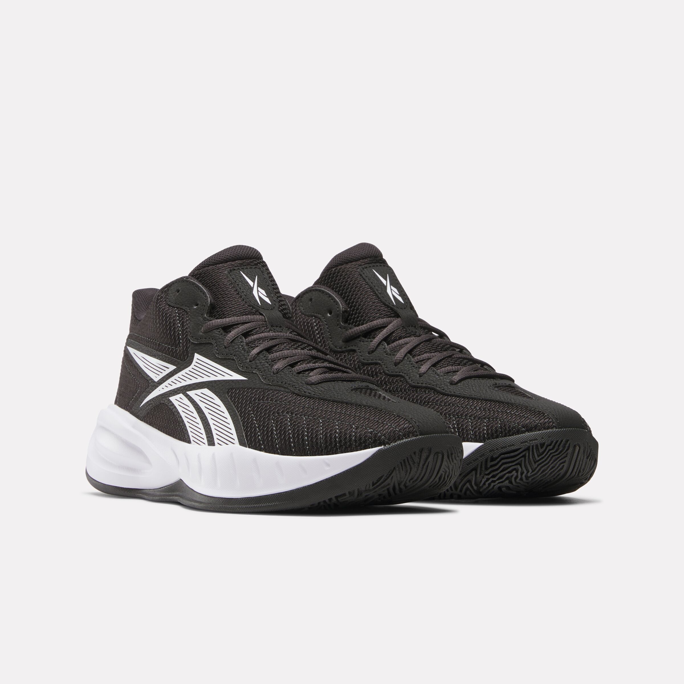Reebok, Unisex, Basketballschuh »REEBOK PRESS«, core schwarz, weiß, washed schwarz, 44,5, Leichter Basketballschuh von Reebok