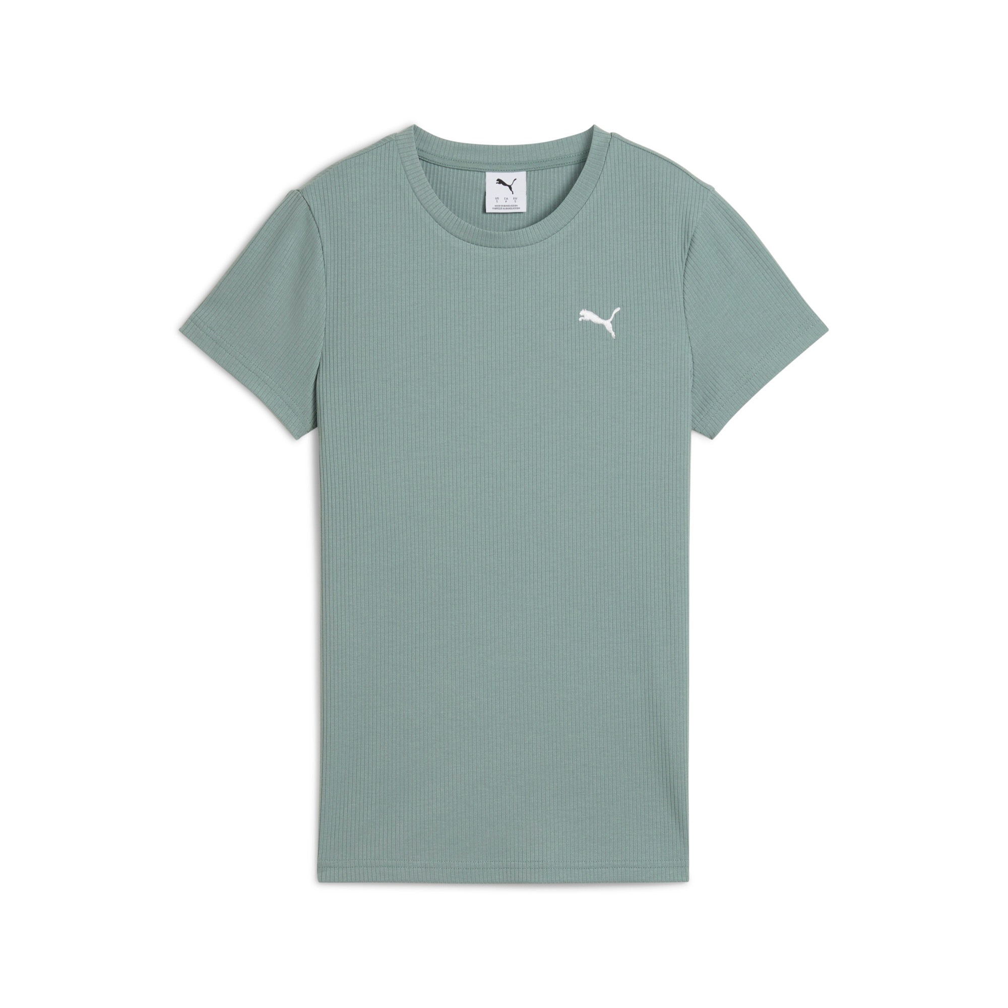 PUMA T-Shirt »ESS ELEVATED RIB TEE« Regular Fit, sportlicher Stil, Kurzarmdesign, Rundhalsausschnitt