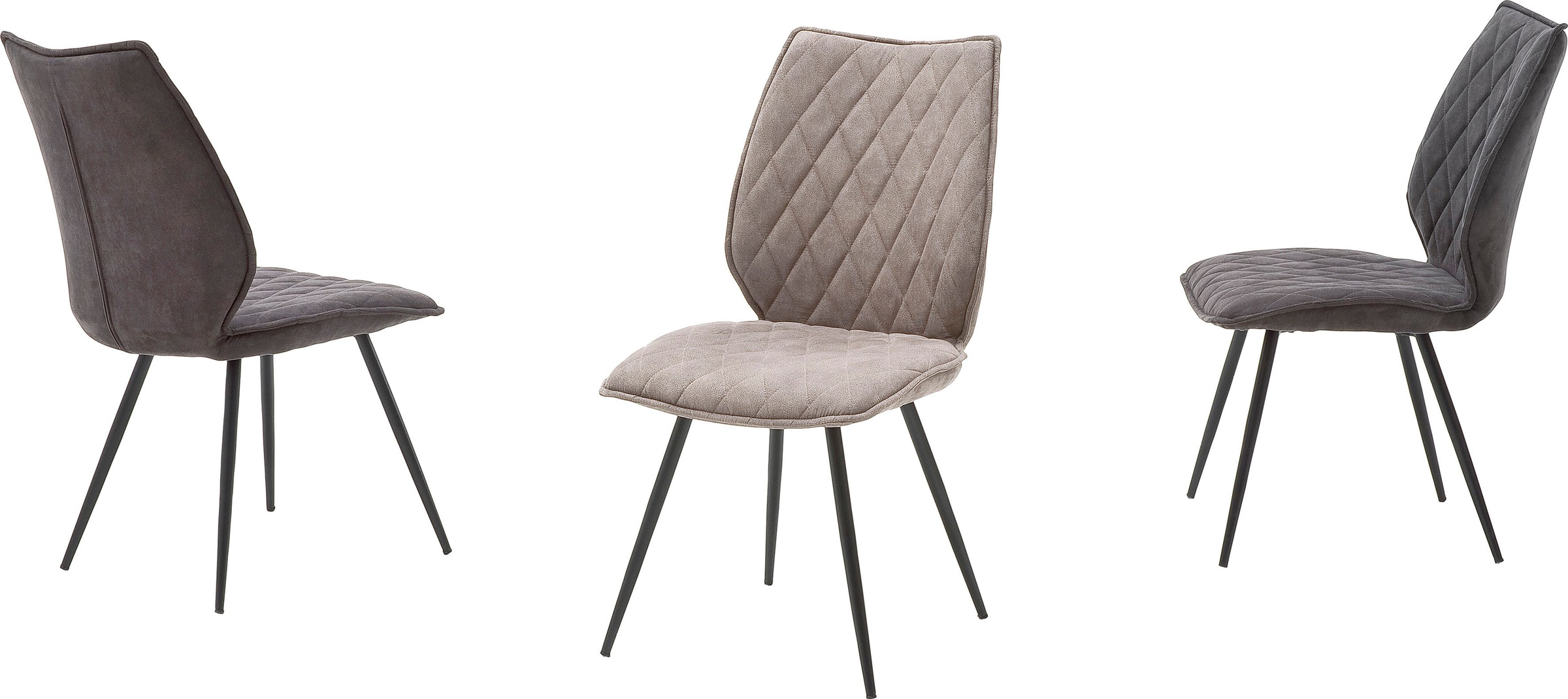 MCA furniture 4-Fussstuhl »Navarra«, 2 St., 2-er Set mit Stoffbezug, belastbar bis 120 kg, Komfortsitzhöhe 48 cm