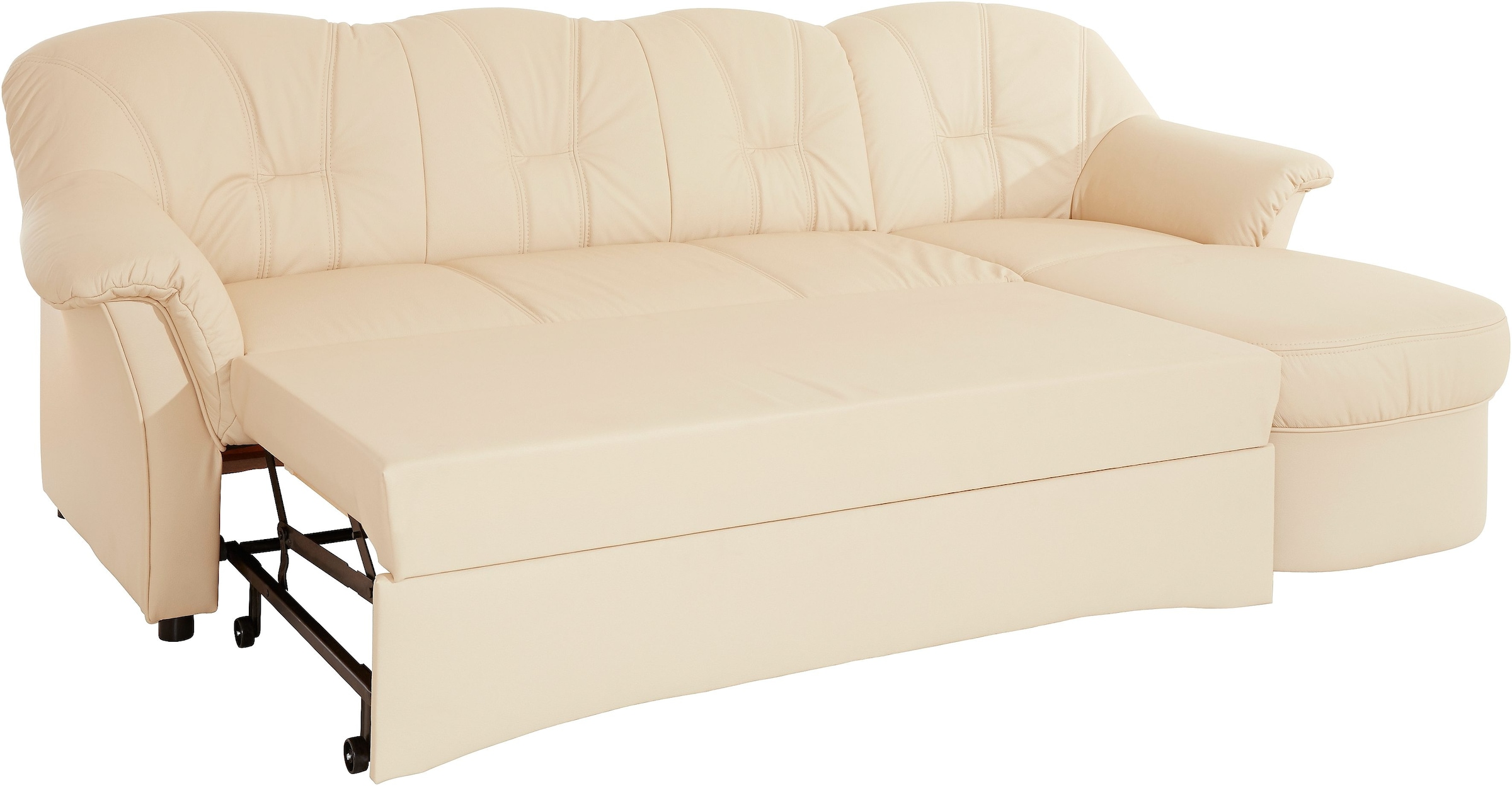 DOMO collection Ecksofa »Flores Schlafsofa, B/T/H: 233/142/86 cm, L-Form«, wahlweise mit Bettfunktion, wahlweise mit Federkern, auch in Leder