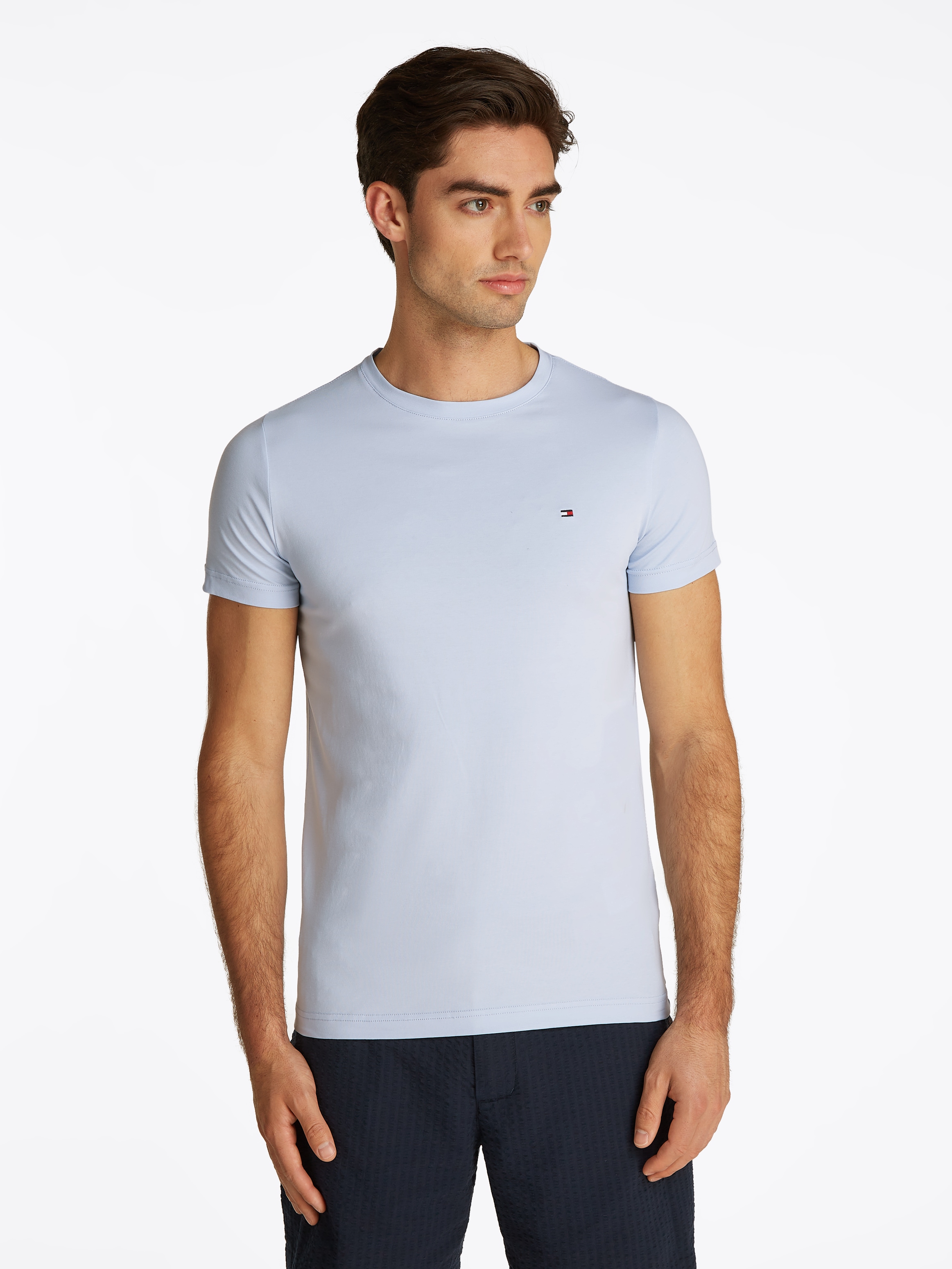 Tommy Hilfiger T-Shirt »STRETCH SLIM FIT TEE«, mit Rundhalsausschnitt