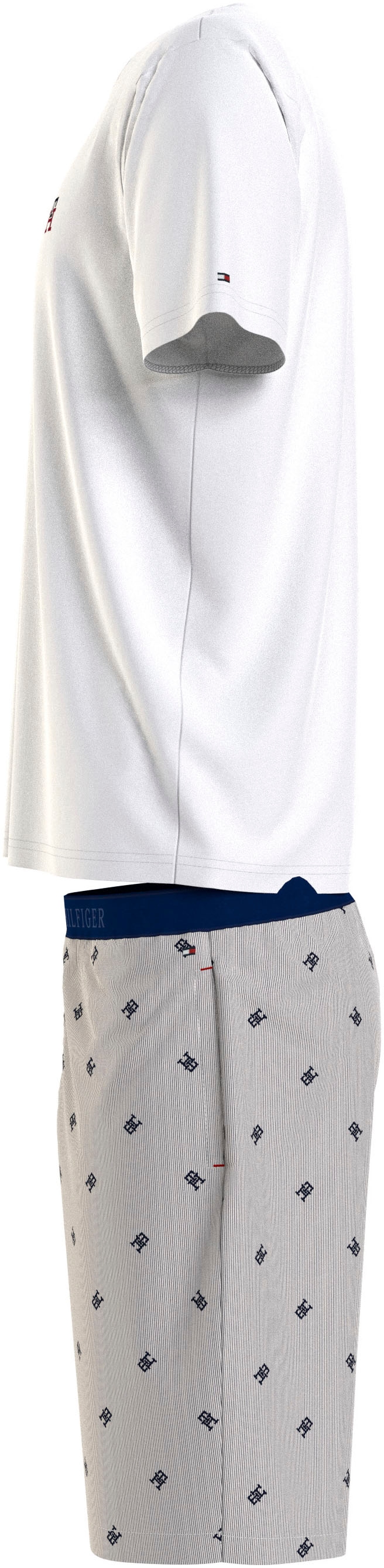 Tommy Hilfiger Underwear Pyjama »SS TEE WOVEN SET PRINT«, (Set, 2 tlg.), mit Logo-Muster