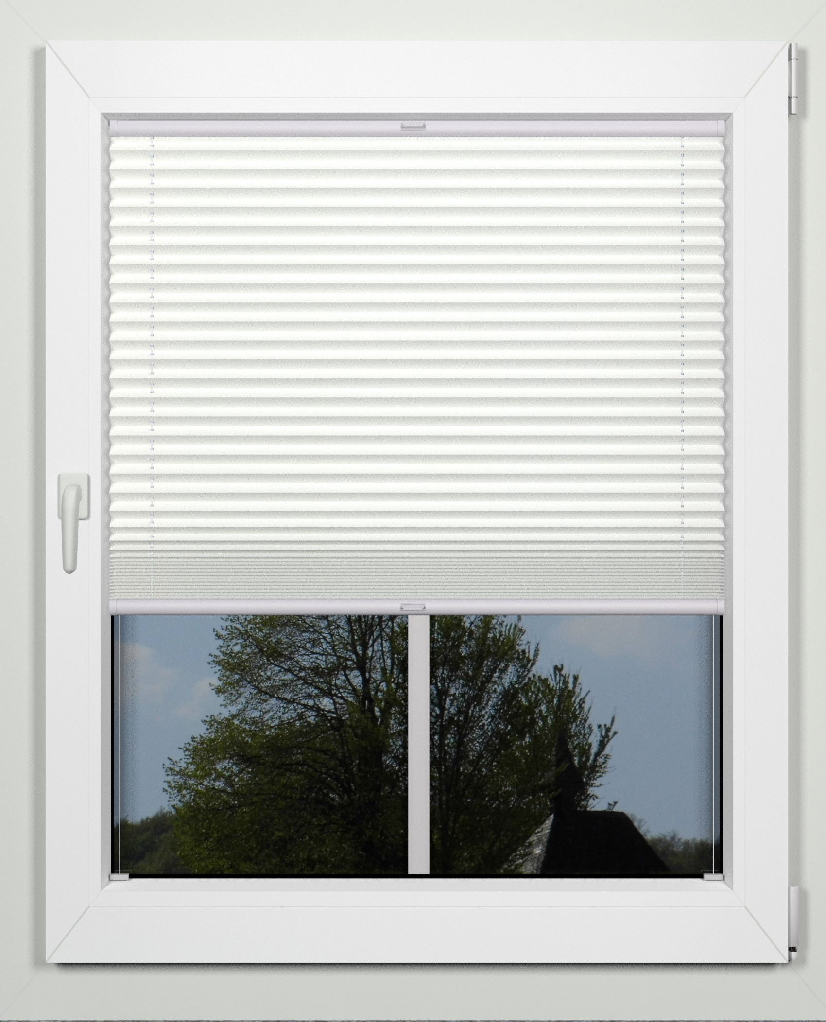 indeko Plissee "superior" verdunkelnd energiesparend mit Bohren verspannt nach Mass