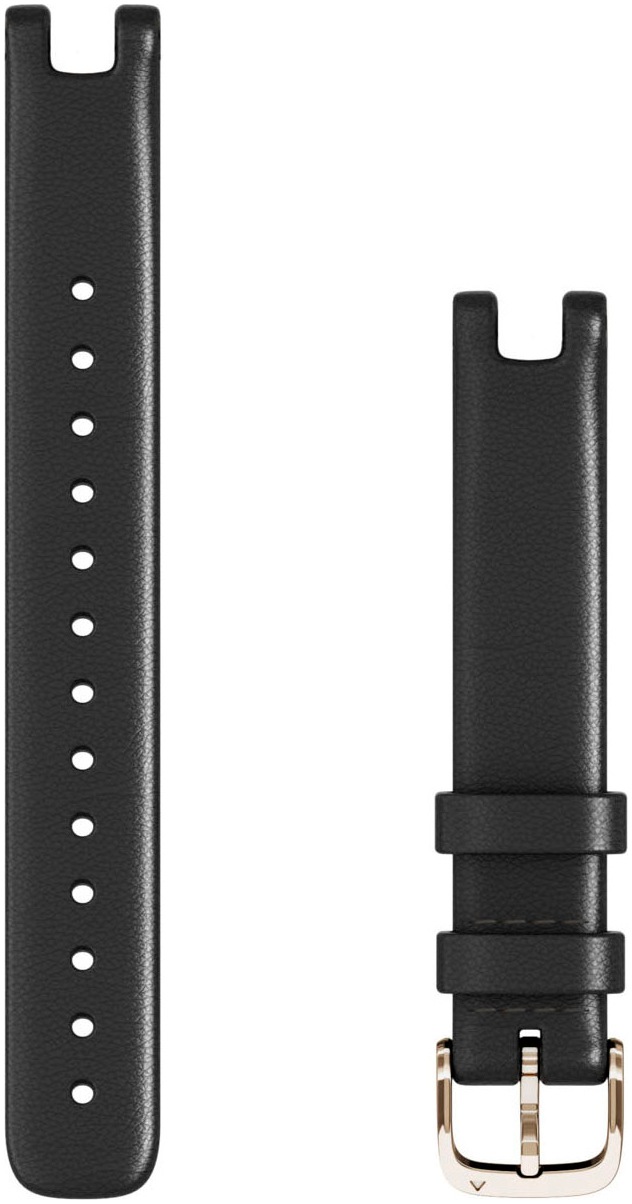 Garmin Lily 14mm Leder L Schwarz/Elfenbein